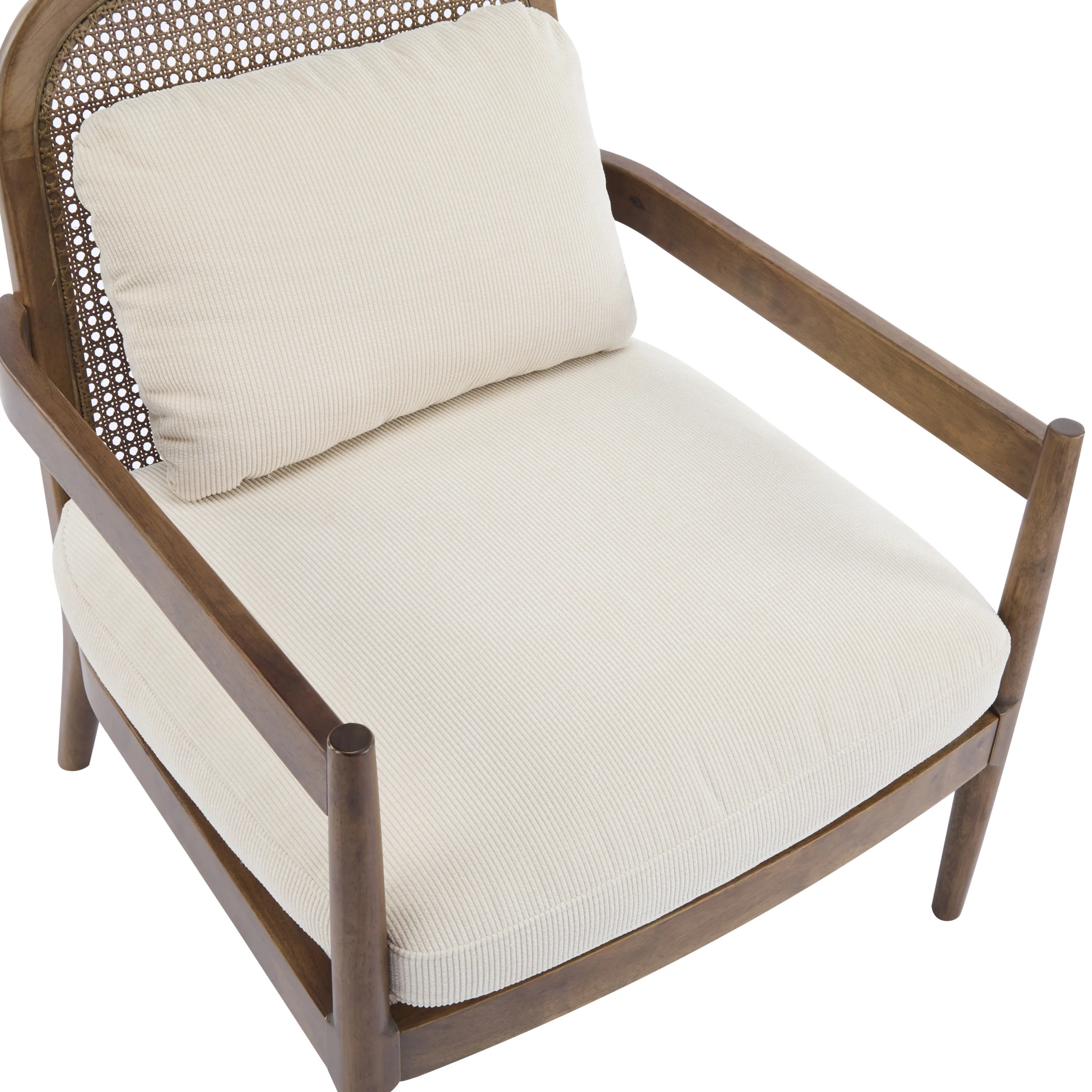 Christopher Knight Home Mid-Century Modern Accent Chairs, Wood Frame with Rattan Backrest, Grayish Green, Set of 2 - Image 22