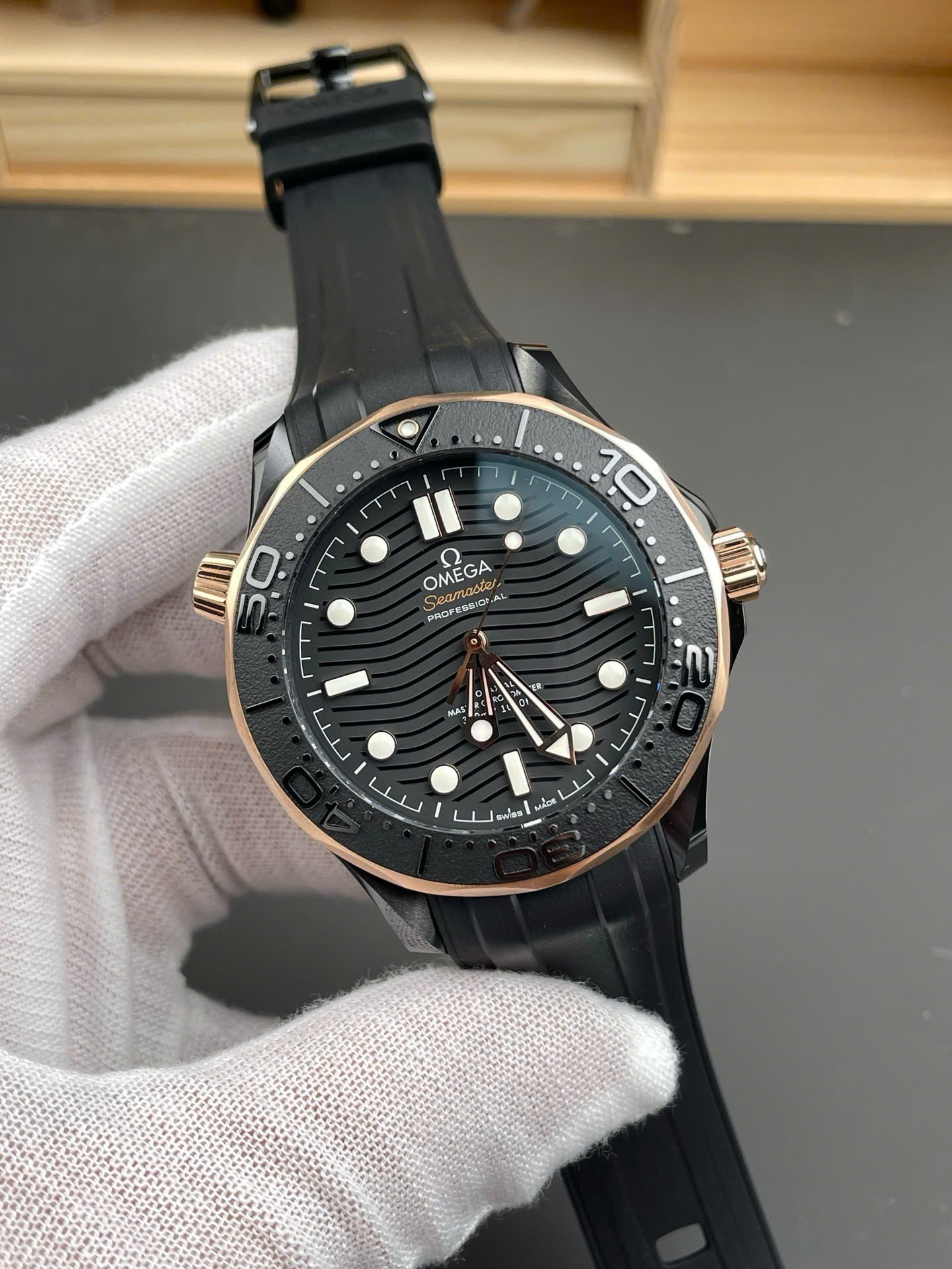 Omega Seamaster Chronometer Black Ceramic Imitation Luxury Watches Best Quality VS Factory 42mm - Elite Watch Atelier