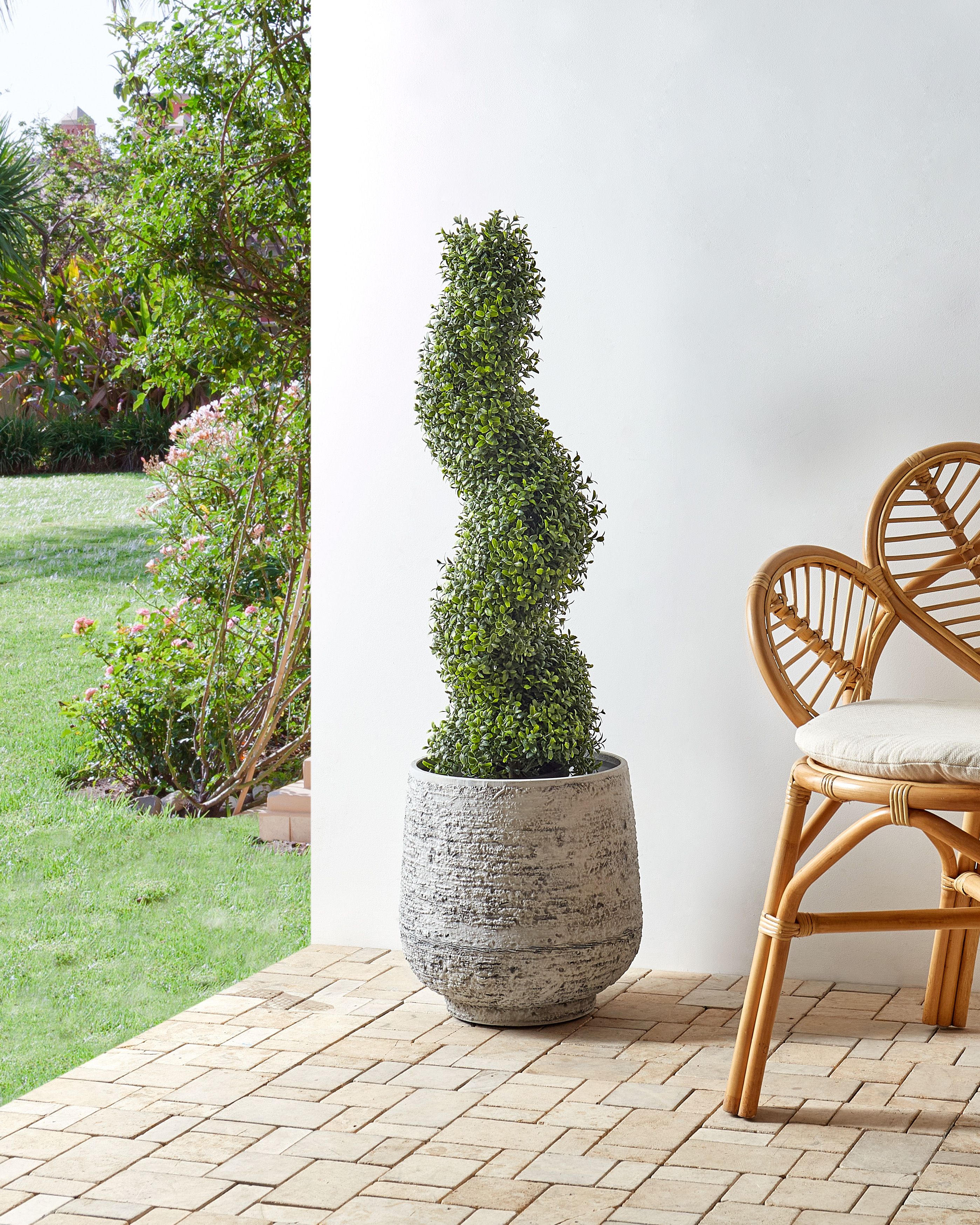 Artificial Plant BUXUS SPIRAL TREE 98 cm Green