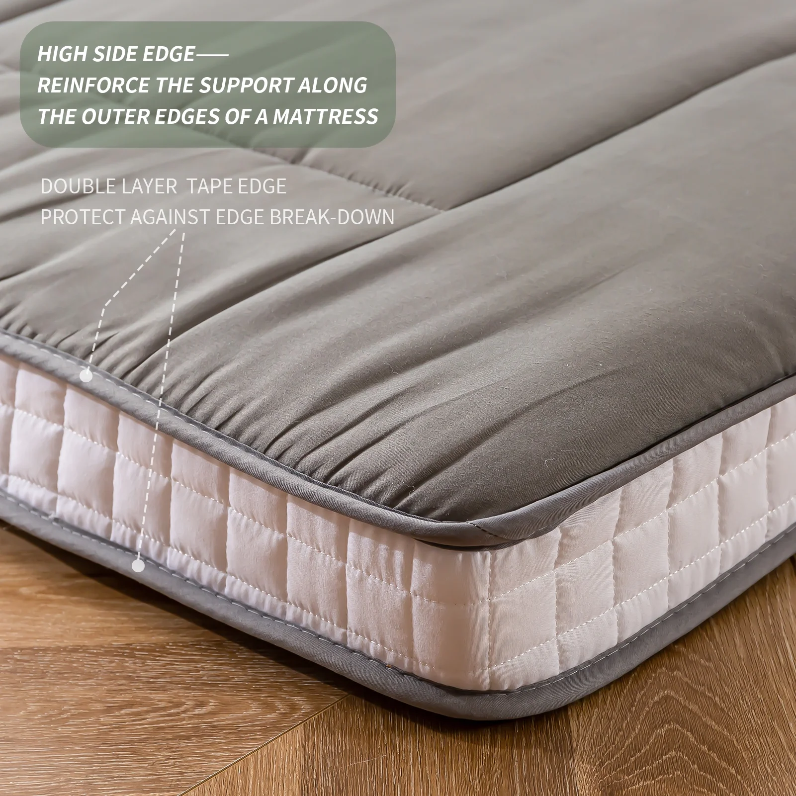 Futon Mattress, Padded Japanese Floor Mattress Quilted Bed Mattress Topper, Extra Thick Folding Sleeping Pad, Dark Grey, Twin - Image 8