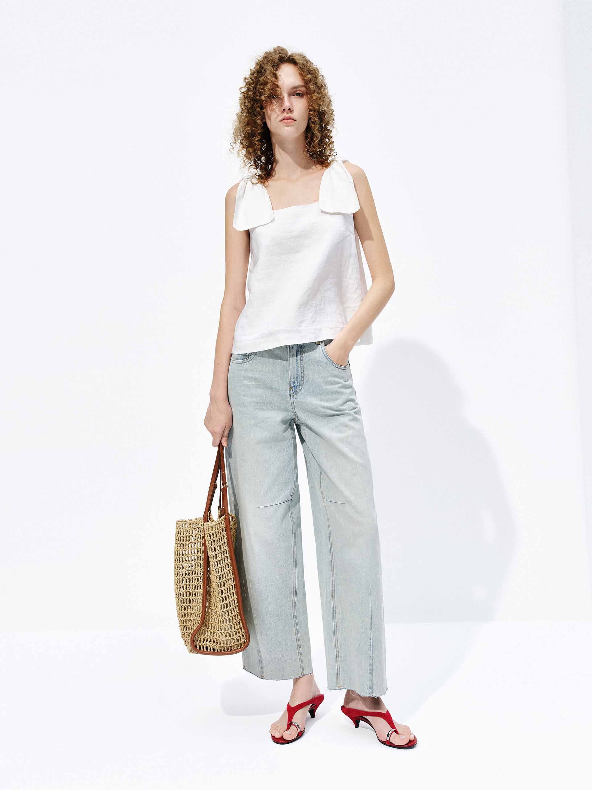 Light Blue Ankle Jeans