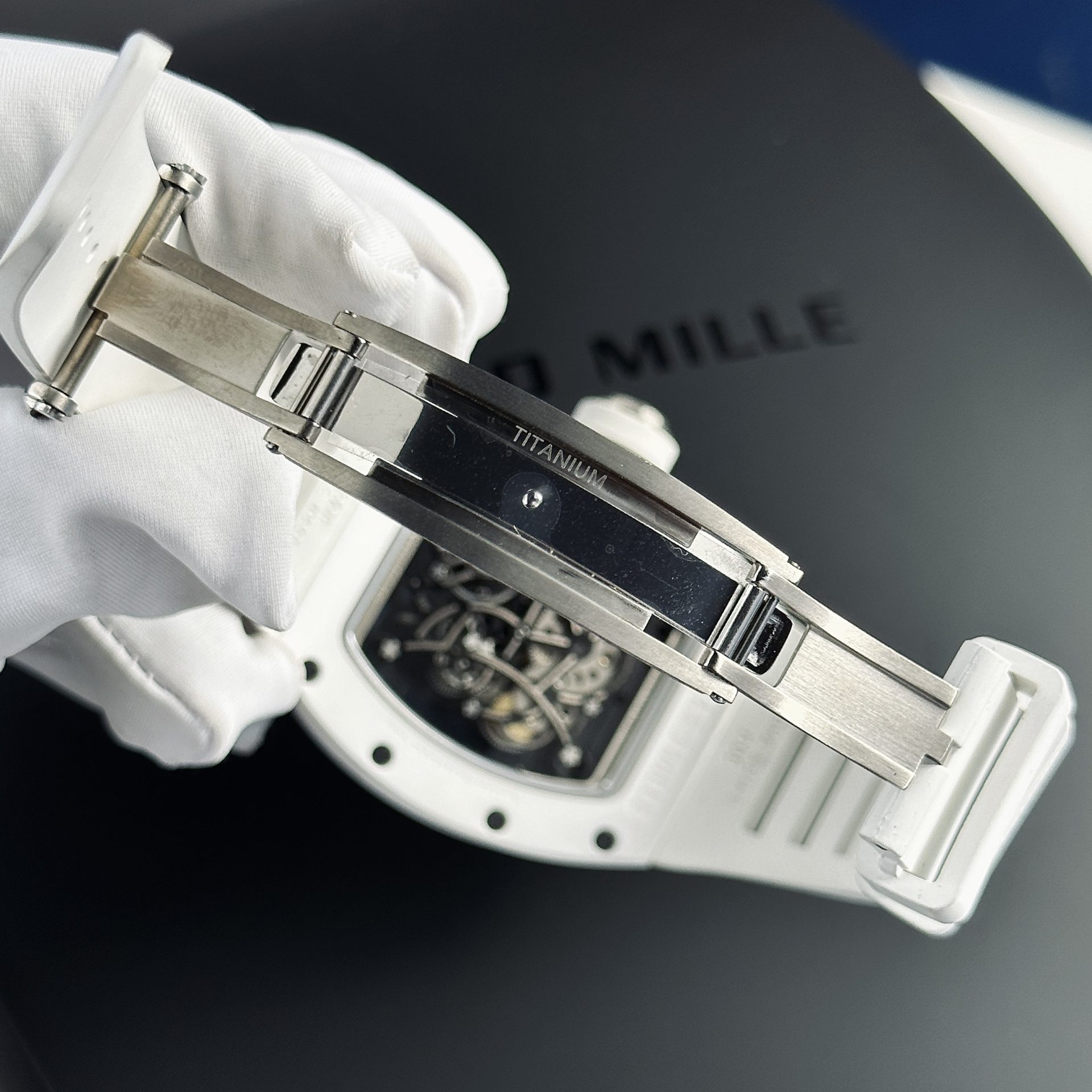 Richard Mille Rep 1:1 Watch RM055 Ceramic Bubba Watson White Factory BBR 45mm - Top club