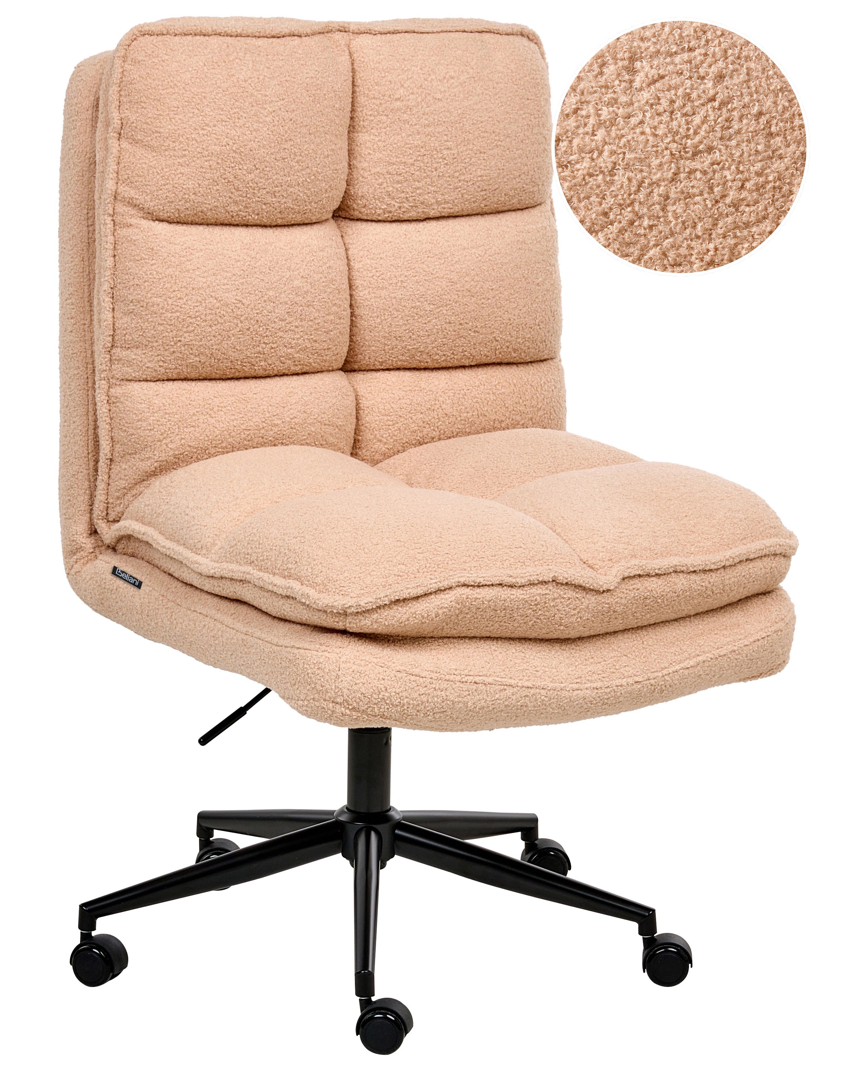 Office Chair ADDISON Boucle Peach Pink