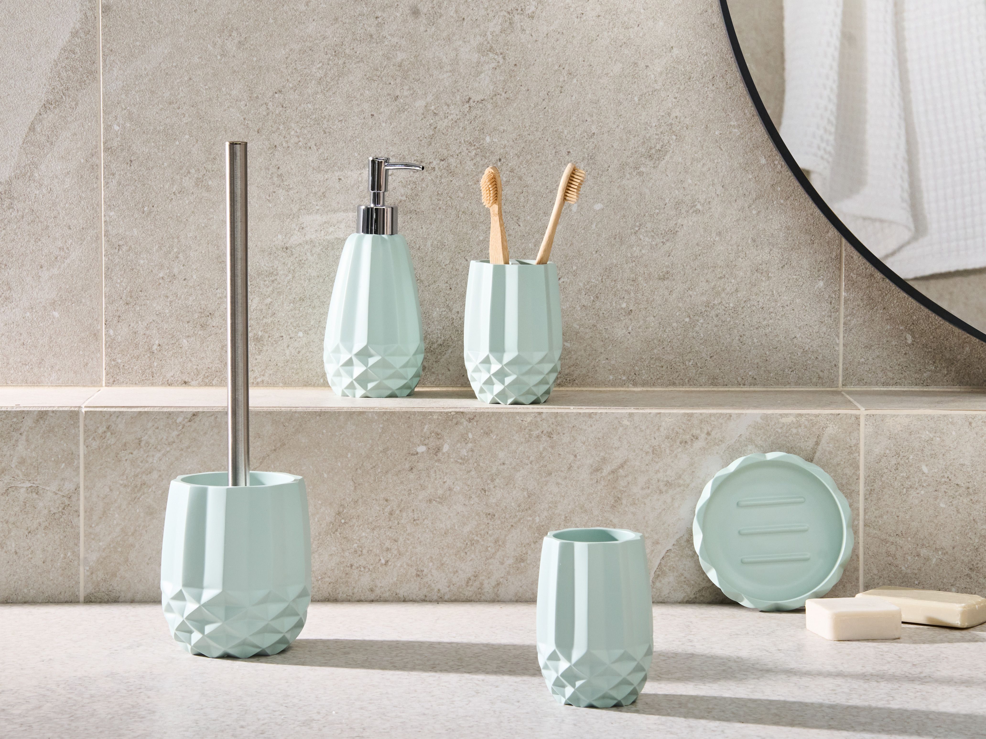 5-Piece Bathroom Accessories Set SAMIRIA Mint Green