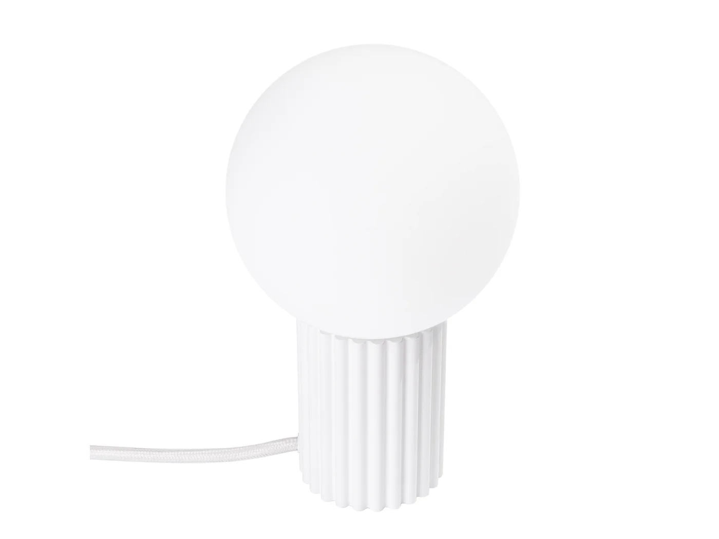 Lampe De Bureau Halo Moderne En Aluminium/Verre - 1 Sources Lumineuses - L.12 X H.19 Cm - Blanc