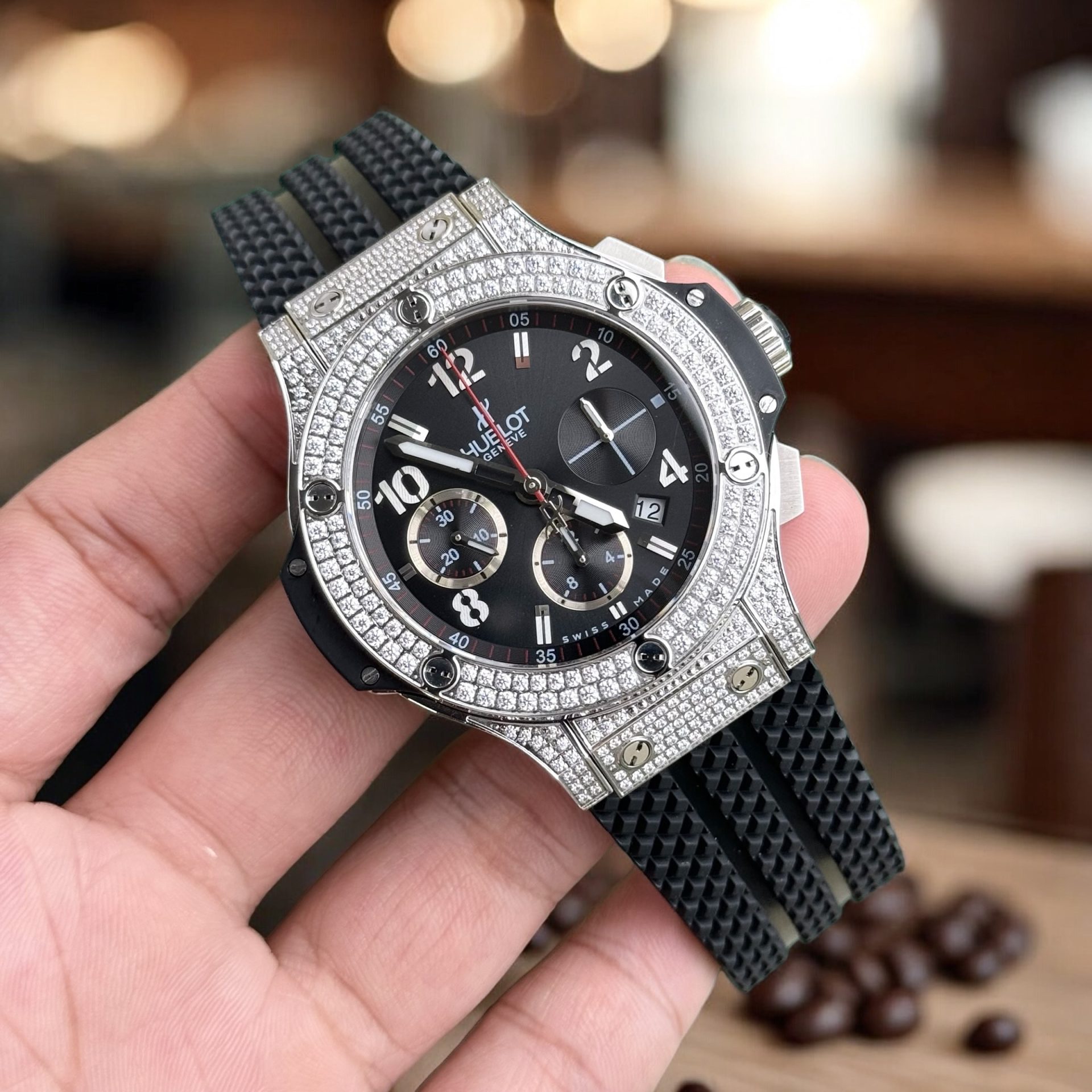 Hublot Rep 11 Watch Big Bang Chronograph Diamonds 44mm - Elite Watch Atelier
