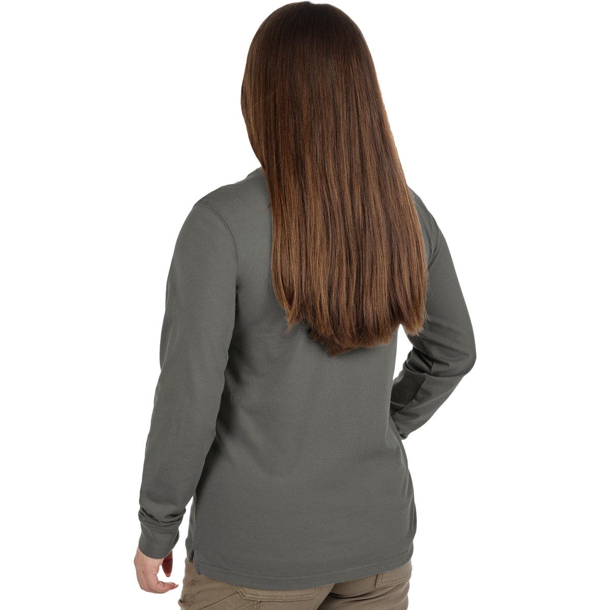 Milwaukee GRIDIRON Women's Large Gray Long Sleeve Pocket T-Shirt
