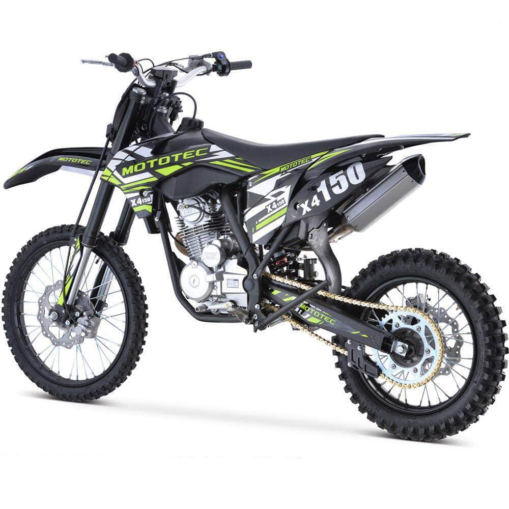 MotoTec X5 250cc 4-Stroke Gas Dirt Bike Black - Image 2