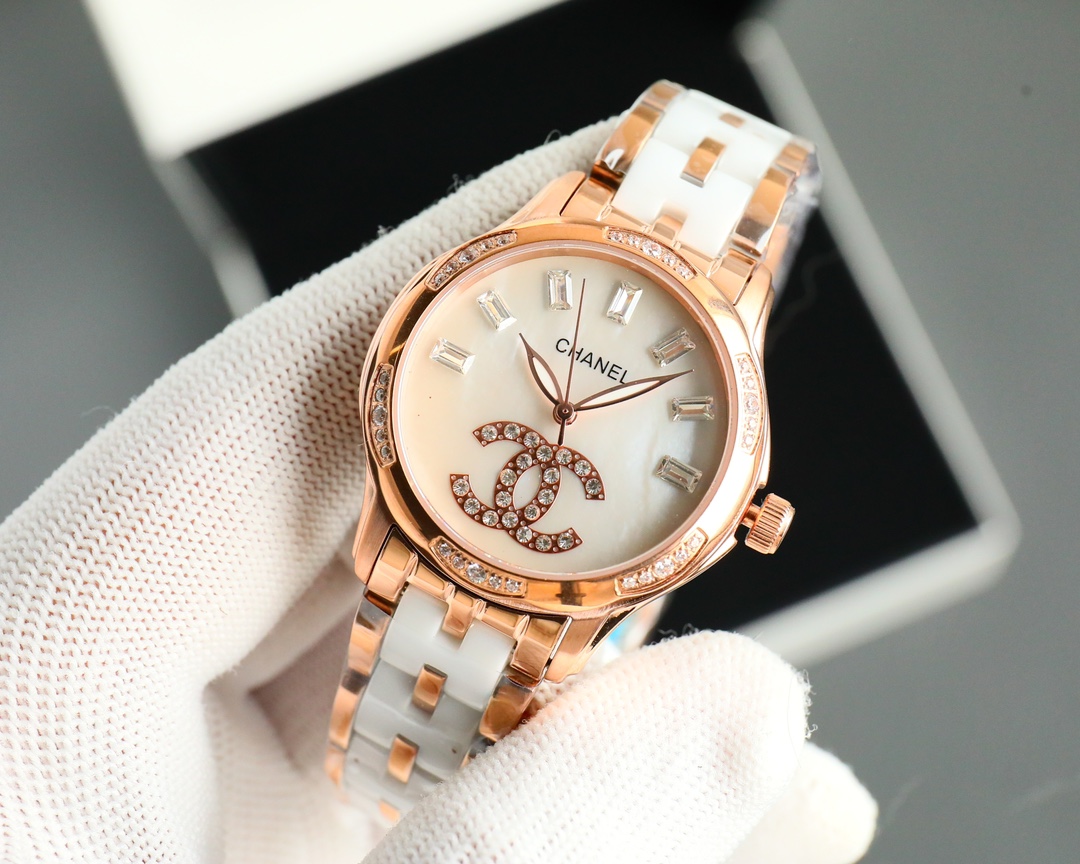 CHANEL🌸🌸🌸🌸 Crafted Jewellery Precision Ceramic Bracelet Diameter 35mm - Gold(1:1 replica) - Top club
