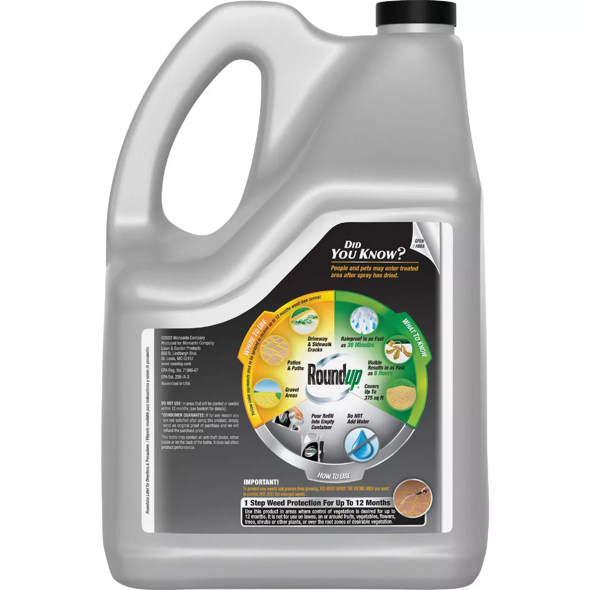 Roundup Dual Action 365 1.25 Gal. Exclusive Formula Refill Weed & Grass Killer