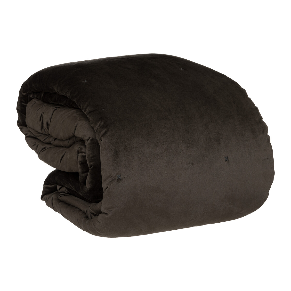 Bedspread "Baklo" Velvet, dark grey, 240x260 cm