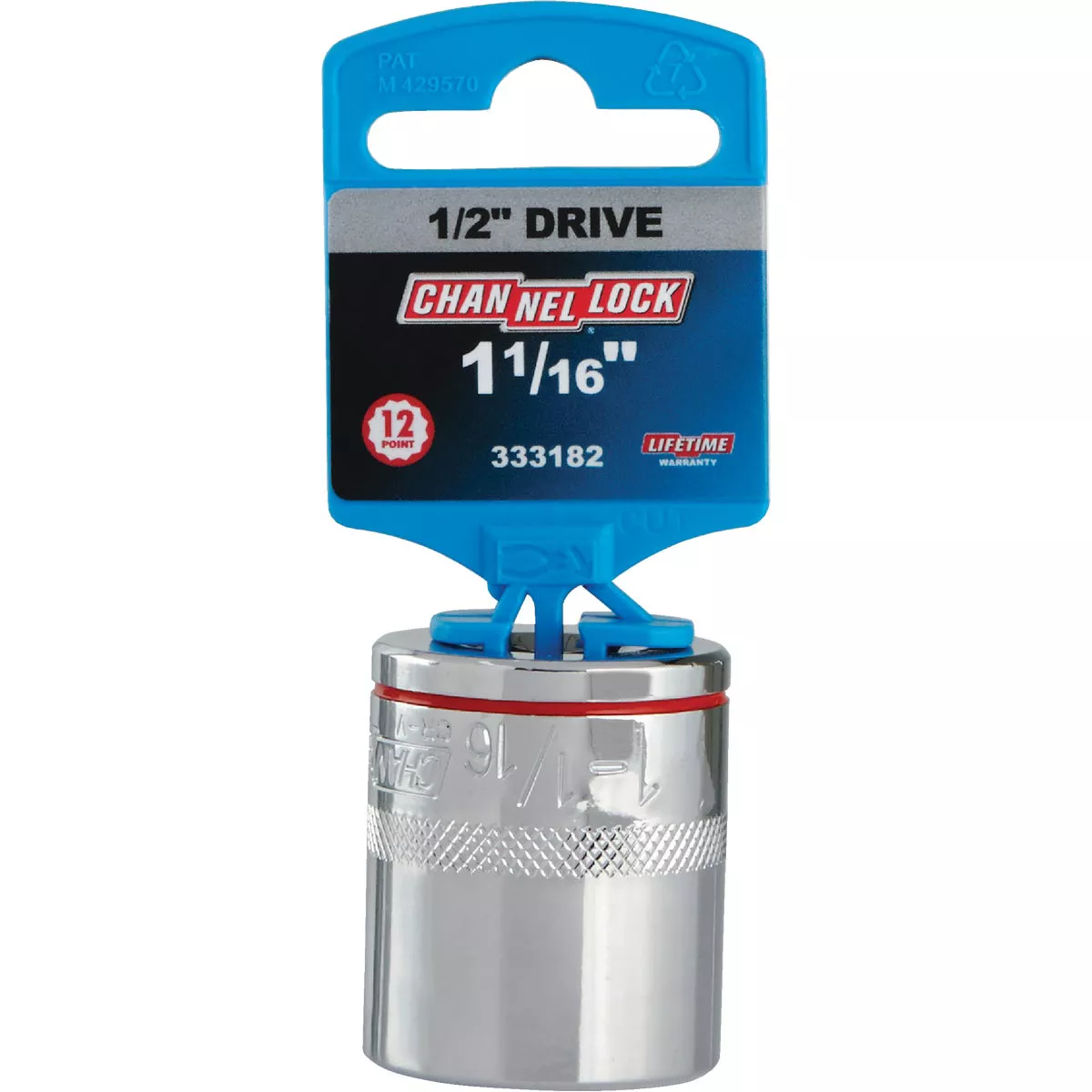 Channellock 1/2 In. Drive 1-1/16 In. 12-Point Shallow Standard Socket