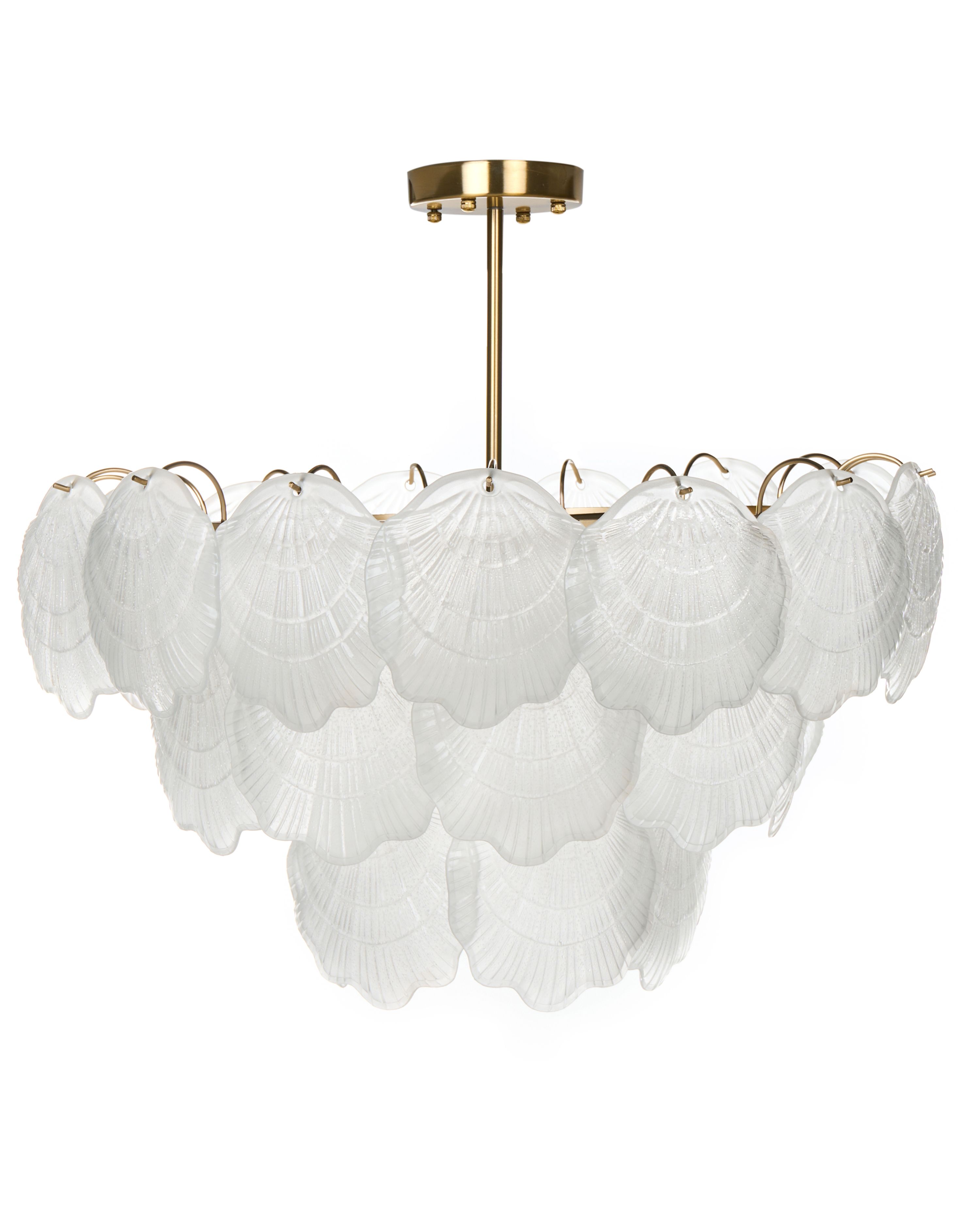 Chandelier CAPLINA Glass Brass