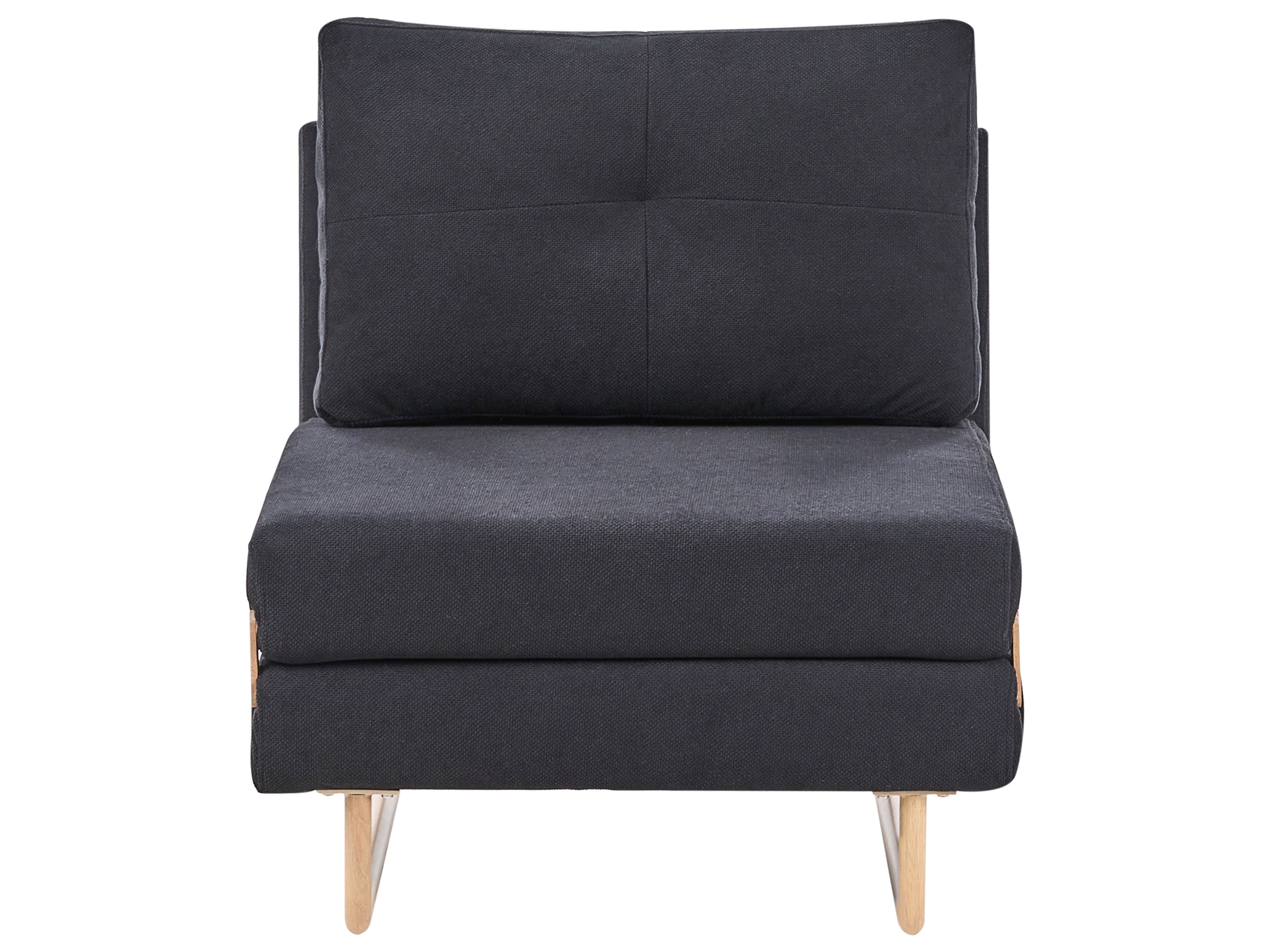 Single Sofa Bed JERSLEV Fabric Black