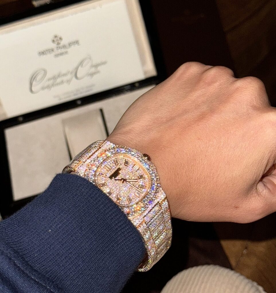 Patek Philippe Best Replica Watch Nautilus 5719 Gold Wrapped   Moissanite Diamonds Custom 40mm - Top club