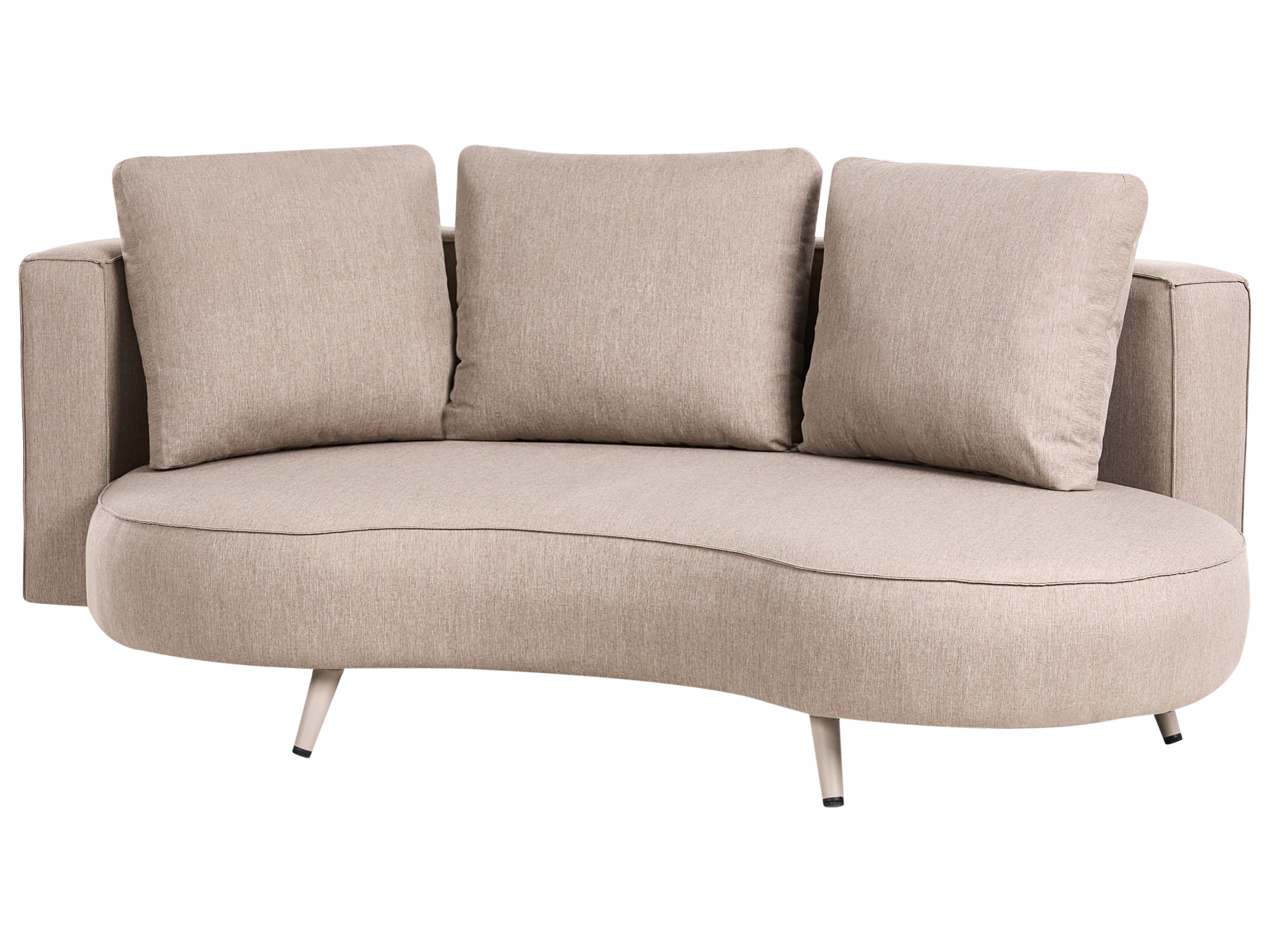Garden Sofa 3 Seater PARORI Right Hand Beige