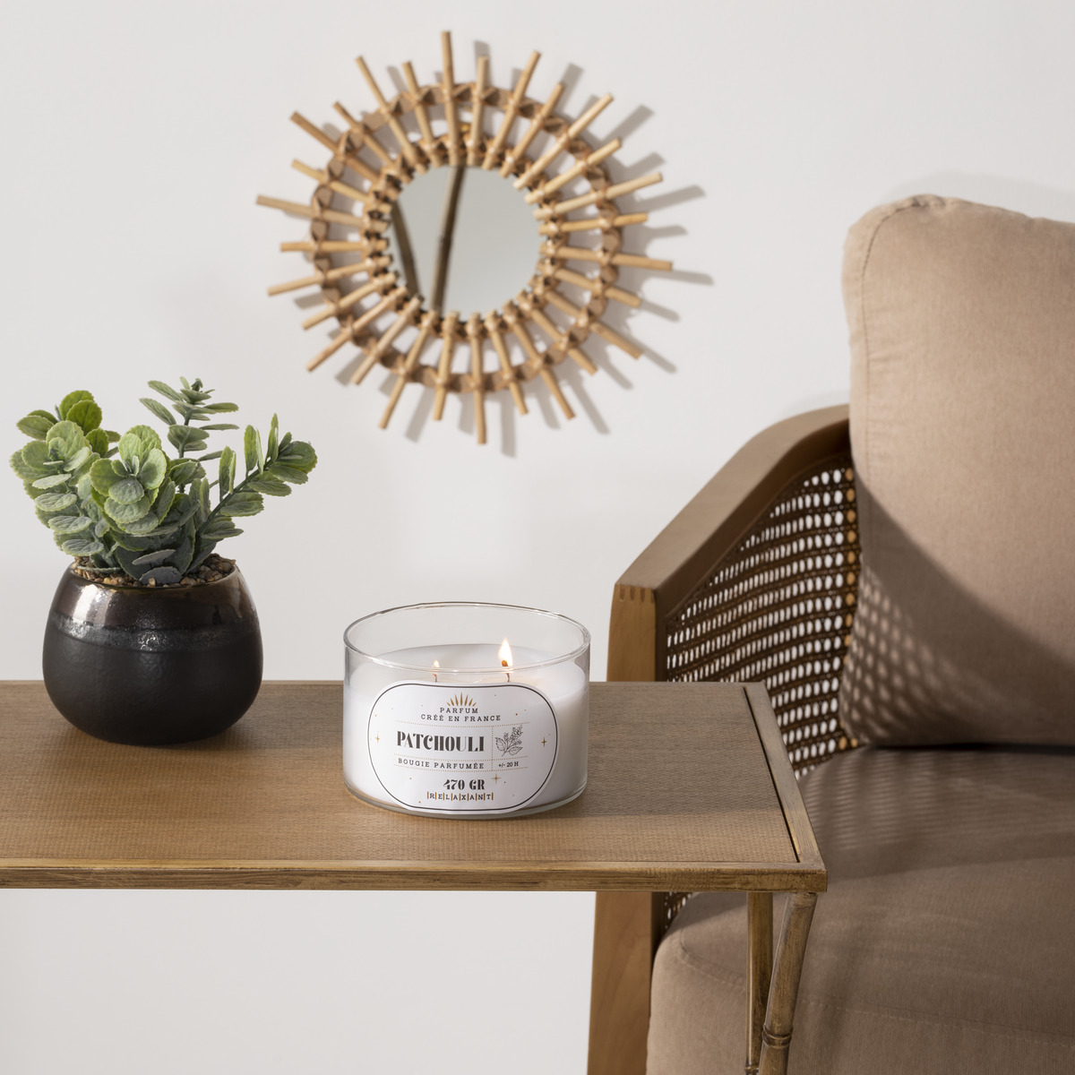 Scented candle "Snow" Patchouli, 470g