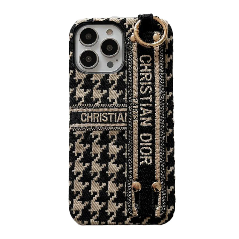 CD Houndstooth Wristband iPhone Case - Wholesale & Influencer