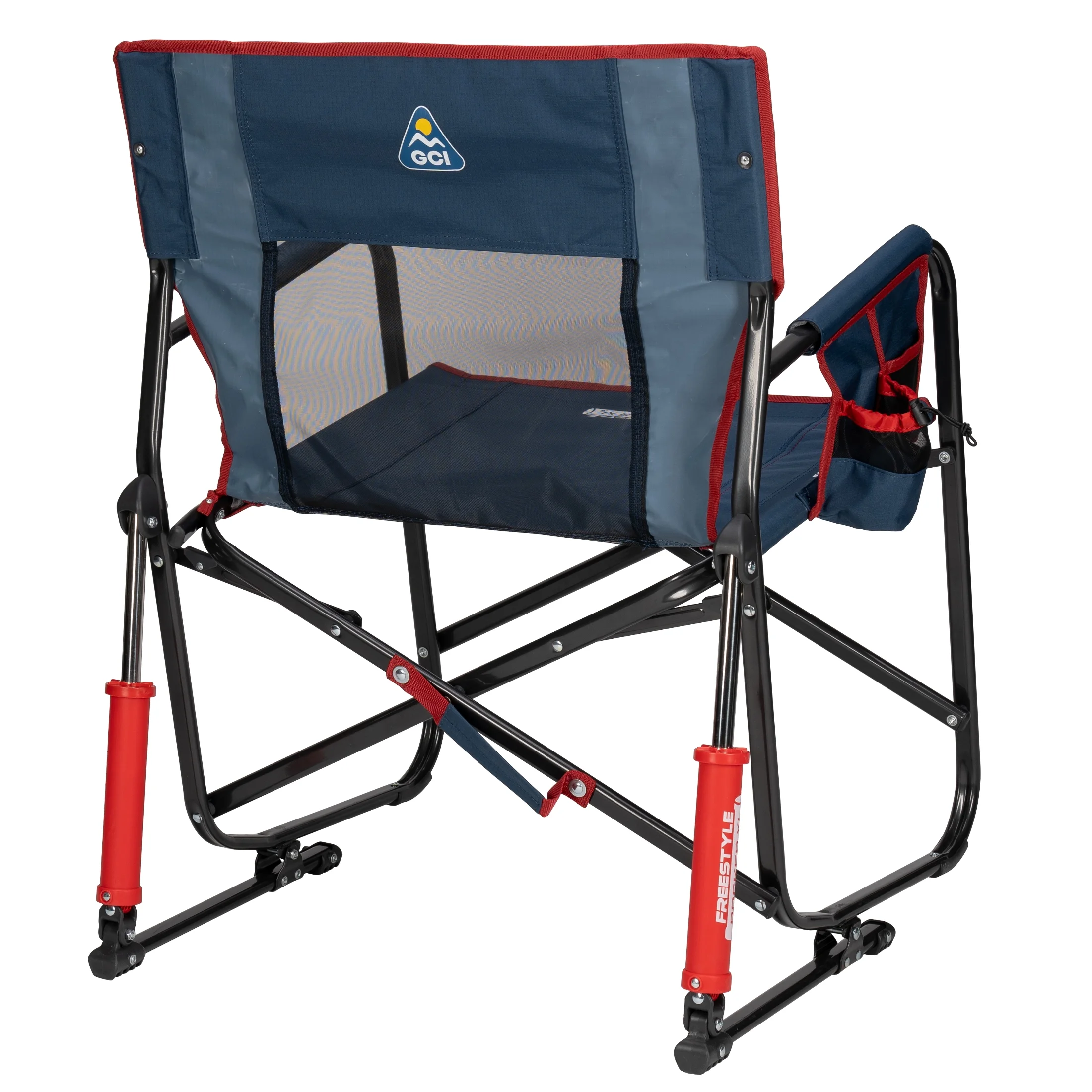 GCI Outdoor Freestyle Rocker XL Oversized Foldable Rocking Camp Chair, Pewter - Image 47