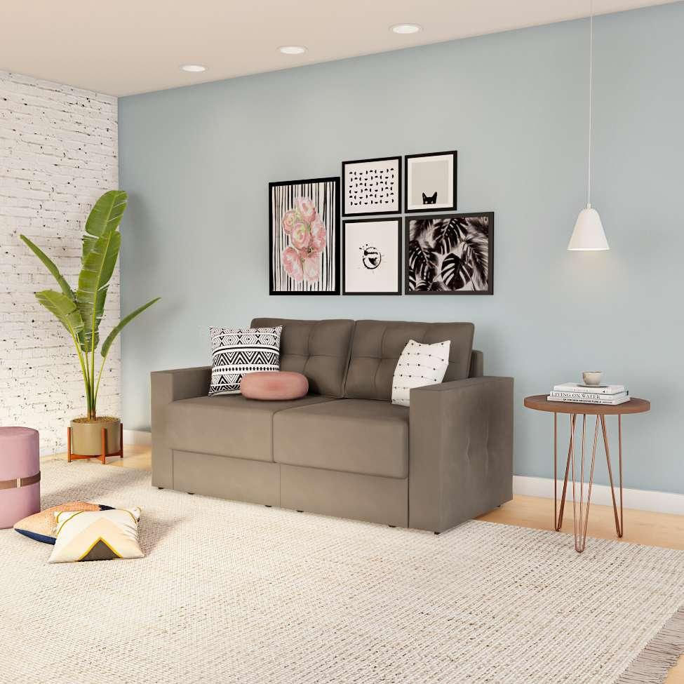 Sofá 3 Lugares Retrátil Brémen Suede Bege 180 cm em Promoção | Ofertas na Americanas