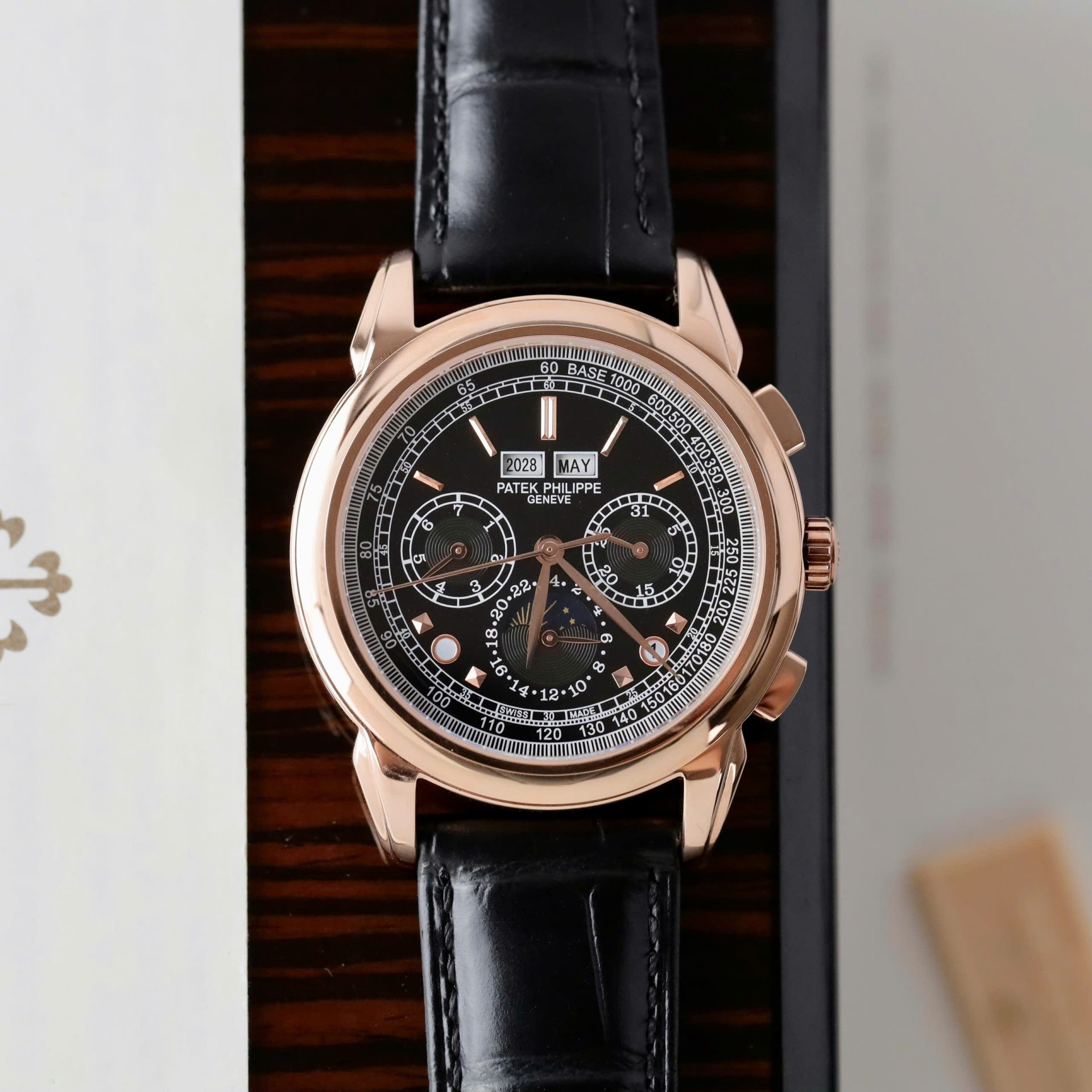 Patek Philippe Grand Complications 5270J Leather Strap Fake Watch 41mm - Elite Watch Atelier