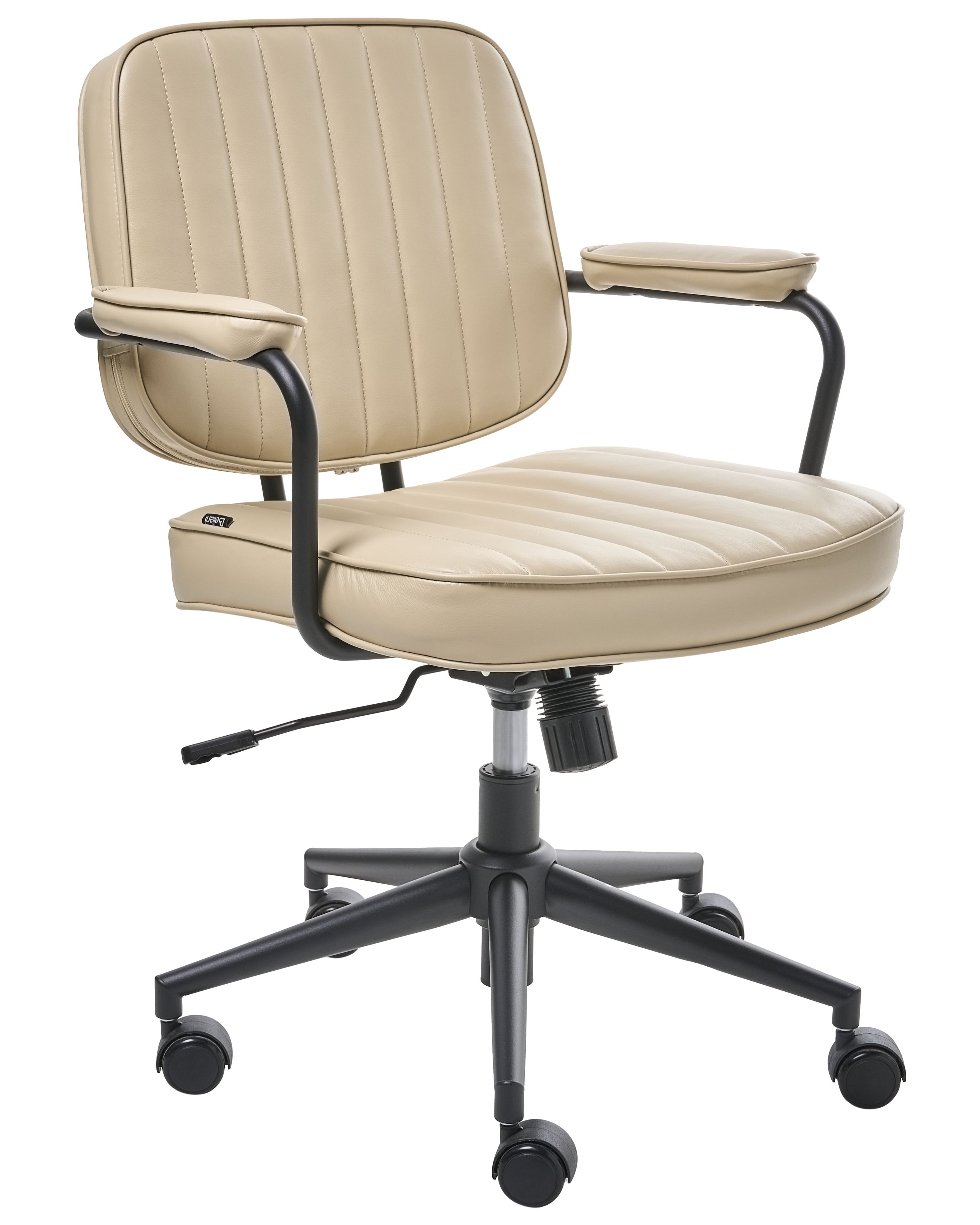 Desk Chair BERNE Faux Leather Beige