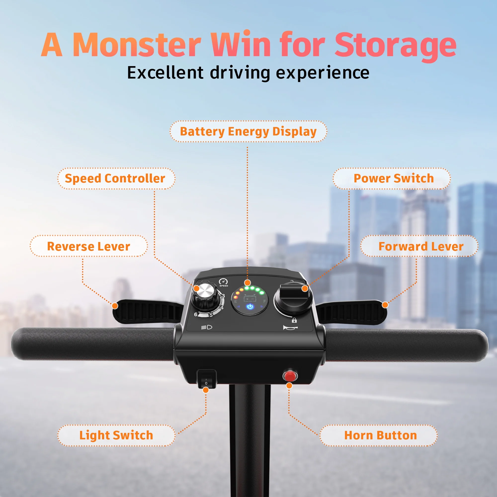 EAGLOG Light Weight 4 Wheels Mobility Scooter for Seniors, Electric Folding Wheelchair Device for Travel, Black - Image 22