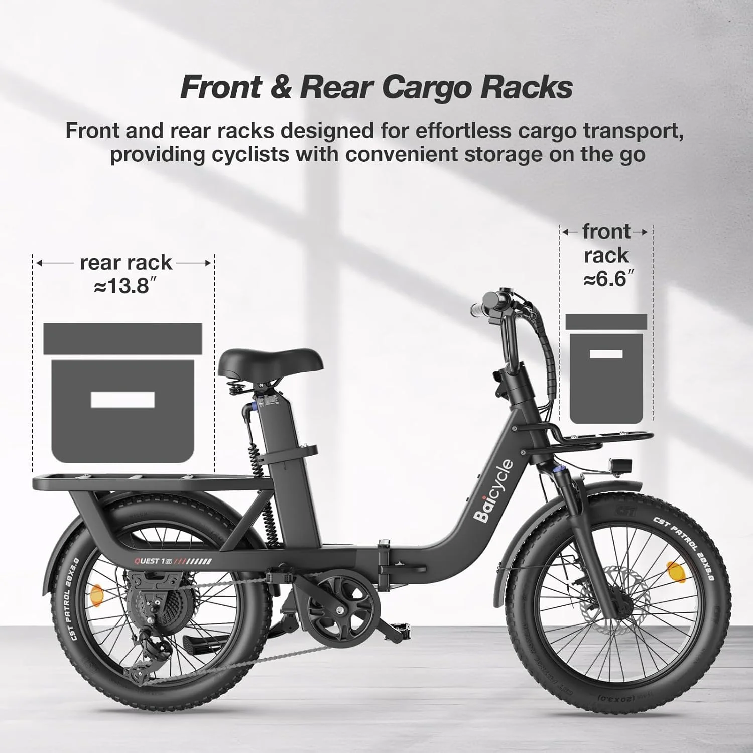 Electric Bike for Adults with 1500W Peak Motor,80Miles Max Range,7 Speed Gear,750WH Detachable Battery,Folding Ebike with 20'' Fat Tire,Full Suspension UL Certificated Bicycle - Image 7