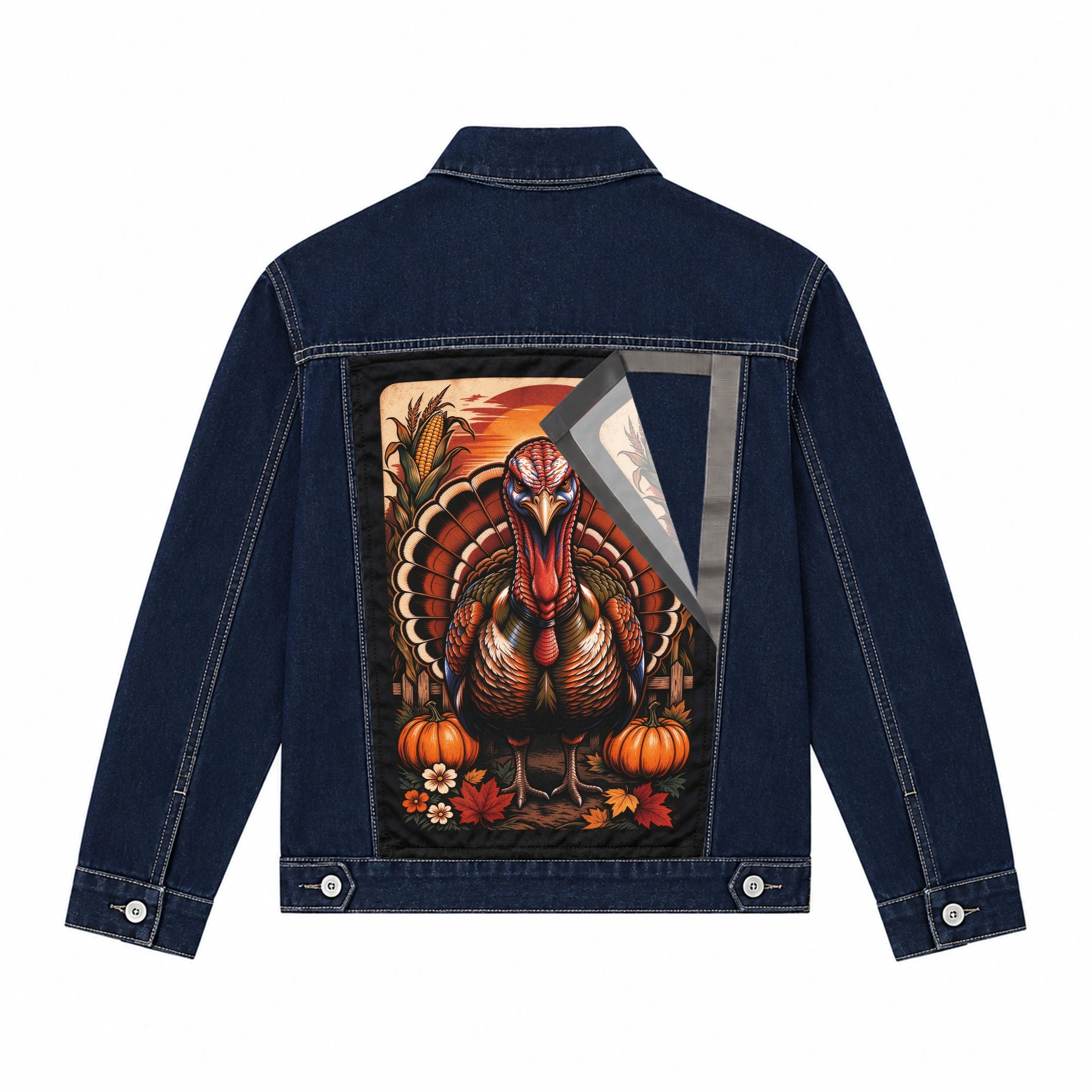 Unisex |Thanksgiving Special Denim Jacket — Replaceable background