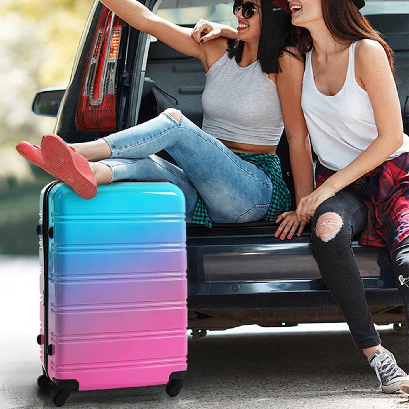 3 Piece Luggage Sets, Hard Shell Suitcase 20/24/28 Inches with TSA Lock and Spinner Wheels, Expandable Lightweight Travel Luggage for Men Women, Multicolor purple - Image 18