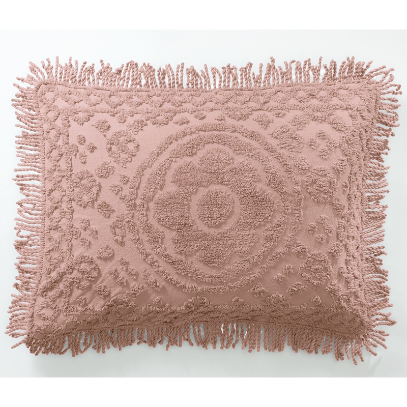 Emily Tufted Floral Cotton Chenille Sham - MIDNIGHT VELVET CATALOG