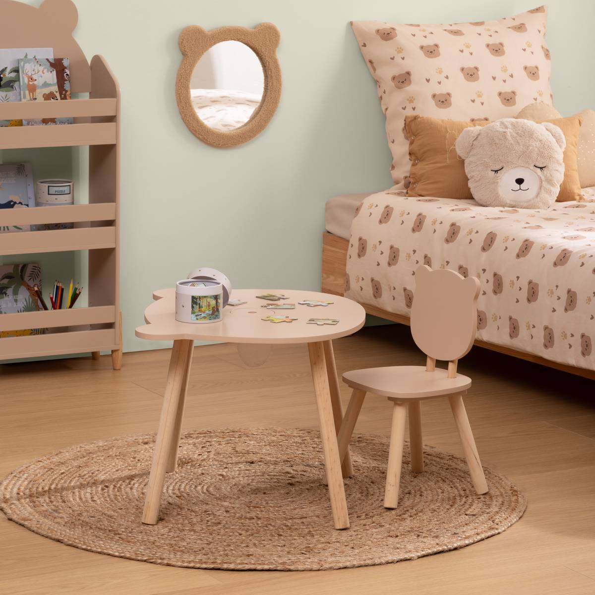 Children's bear chair "Douceur" Beige