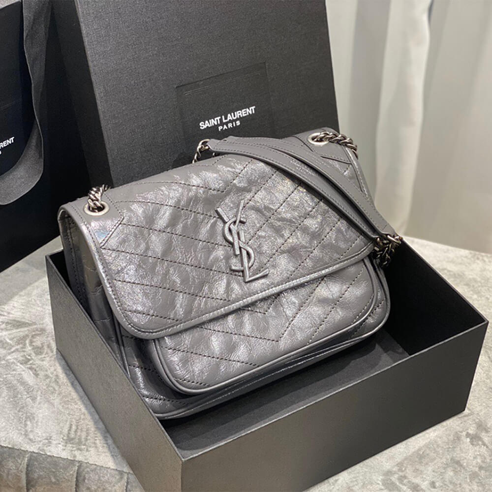 YSL SAINT LAURENT NIKI MEDIUM BAG IN CRINKLED VINTAGE LEATHER1:1High-quality replica