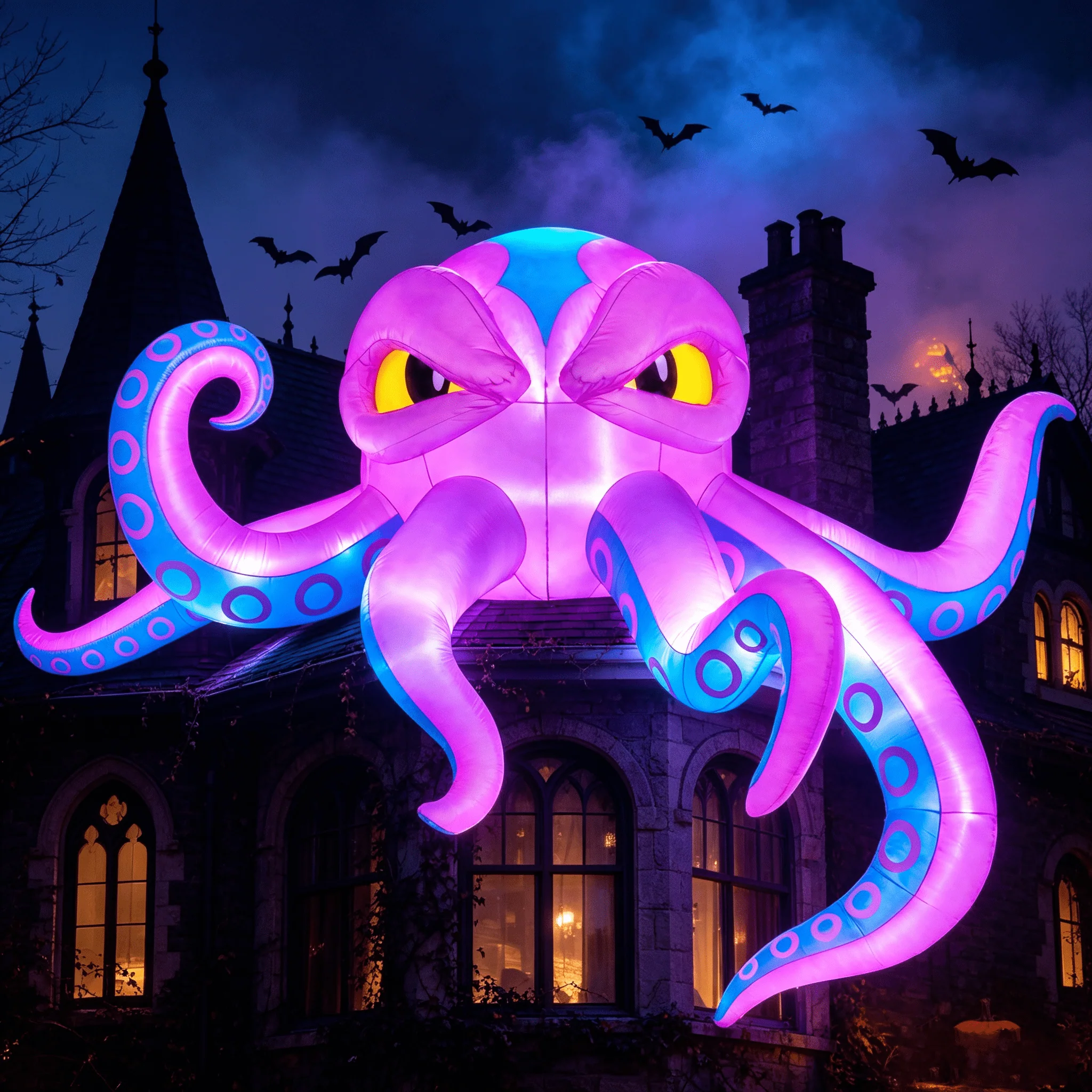 Joyfy 4.5 FT Halloween Inflatable Decorations Outdoor Scary Flying Ghost Broke Out from Window with Built-in LED Blow Up Inflatable for Window Decoration Yard Garden Lawn Decor - Image 2 Joyfy 4.5 FT Halloween Inflatable Decorations Outdoor Scary Flying Ghost Broke Out from Window with Built-in LED Blow Up Inflatable for Window Decoration Yard Garden Lawn Decor - Image 2