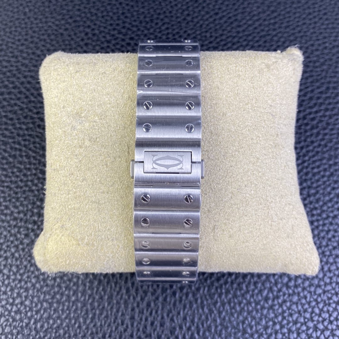 Fake Cartier Watch Santos de Cartier Large Stainless Steel Green Dial WSSA0062 BVF(1:1 replica) - Elite Watch Atelier