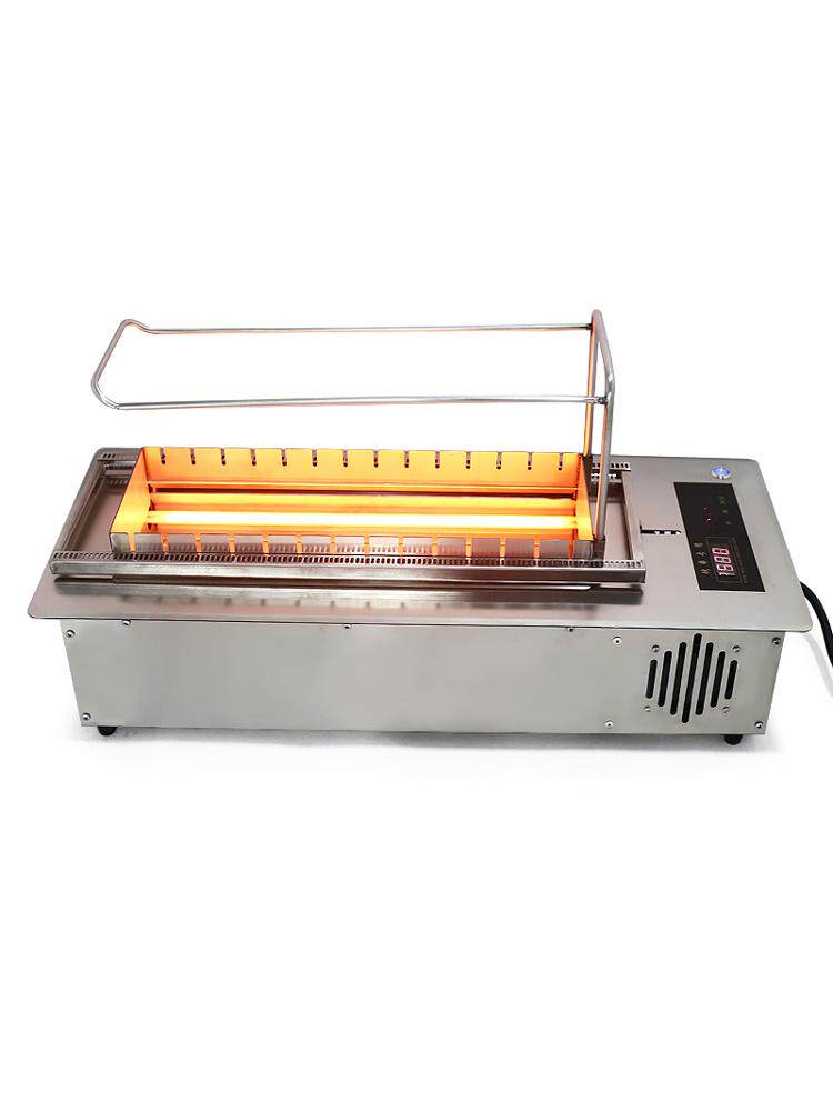 Commercial Stainless Steel Electric Grill Smokeless Indoor Automatic Rotating Touch Screen Korean Style Lamb Skewer