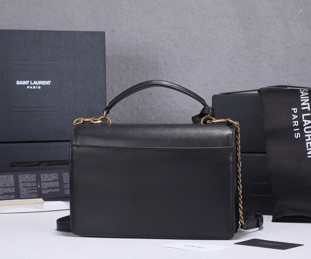 Replica Ysl Sunset Medium Top Handle Bag- Black/Beige1:1High-quality replica