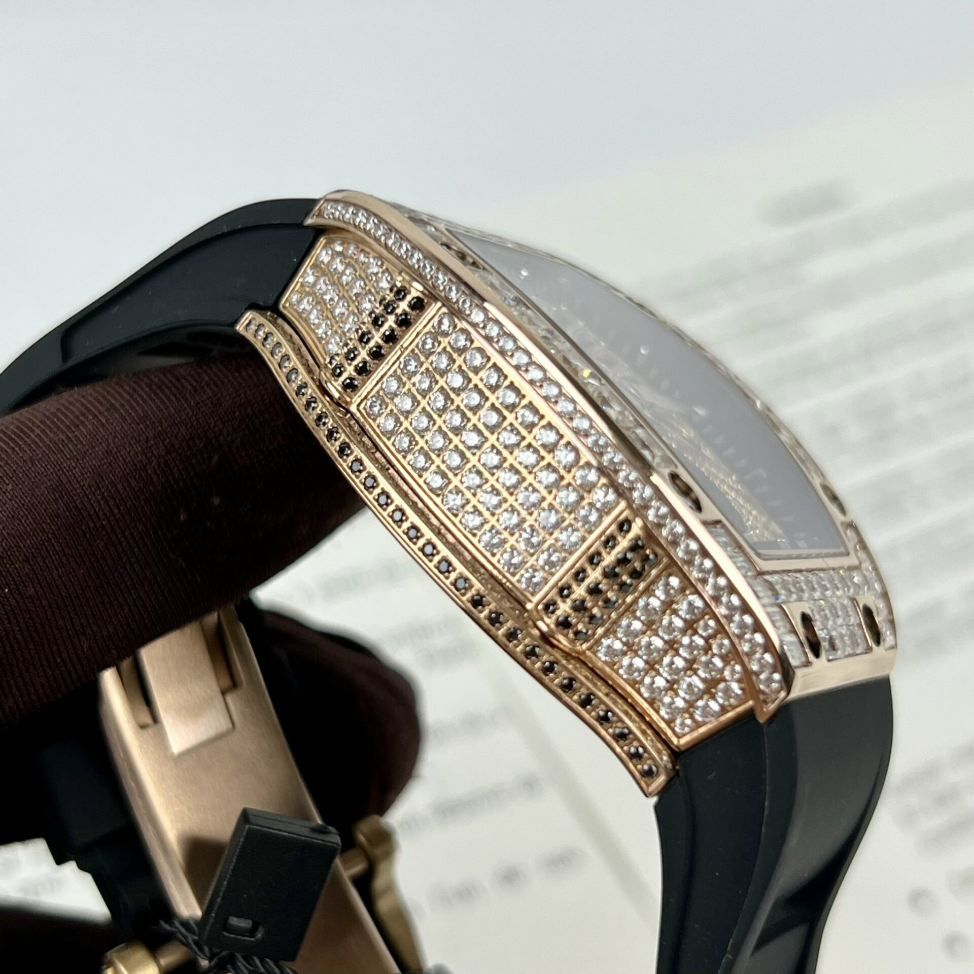Richard Mille RM51-02 Rose Gold Baguette Replica Watch 40MM - Top club