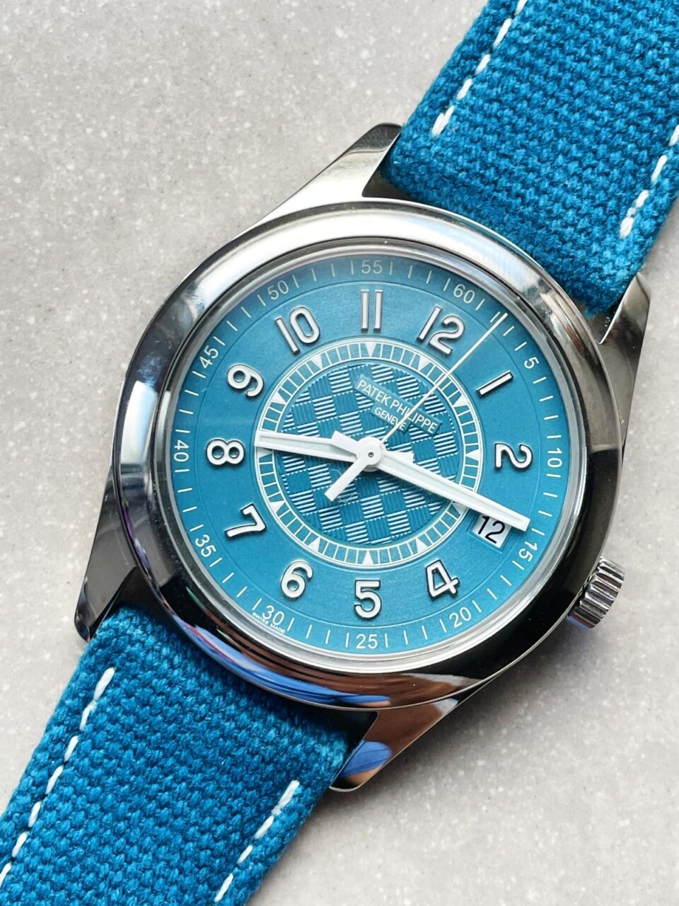 Replica PATEK PHILIPPE Calatrava 6007A-001 SS ZF 1:1 Best Edition Blue Dial on Blue Leather Strap A324CS - Top club