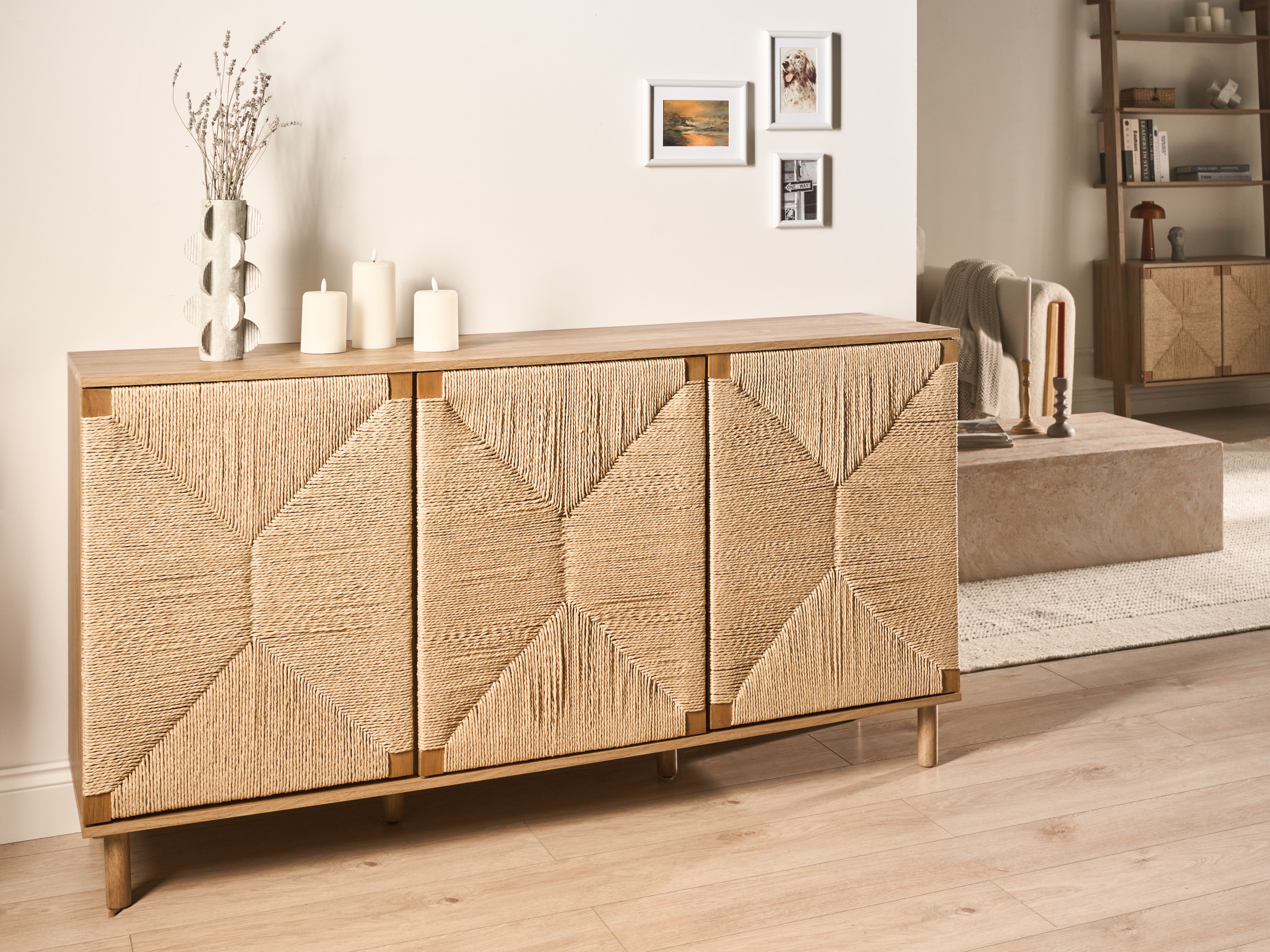 3 Door Sideboard BONDI Light Brown