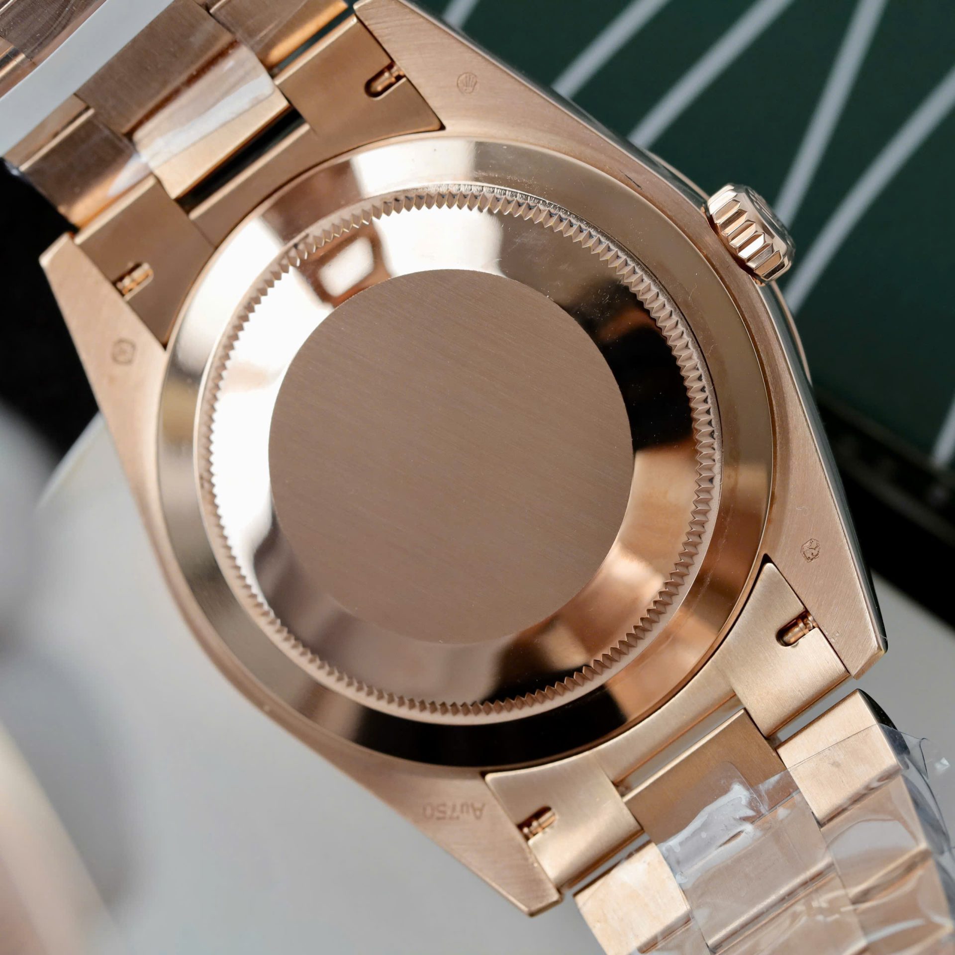 Rolex Day-Date Custom Rose Gold Wrapped + Dial Moissanite Diamonds 40mm - Top club