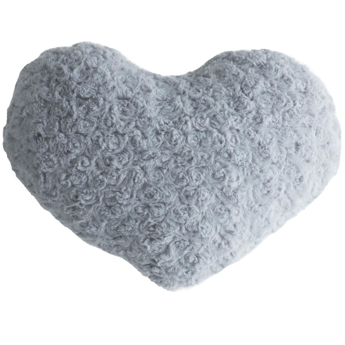 Cushion "Heart", bouclette Grey, 28x36 cm