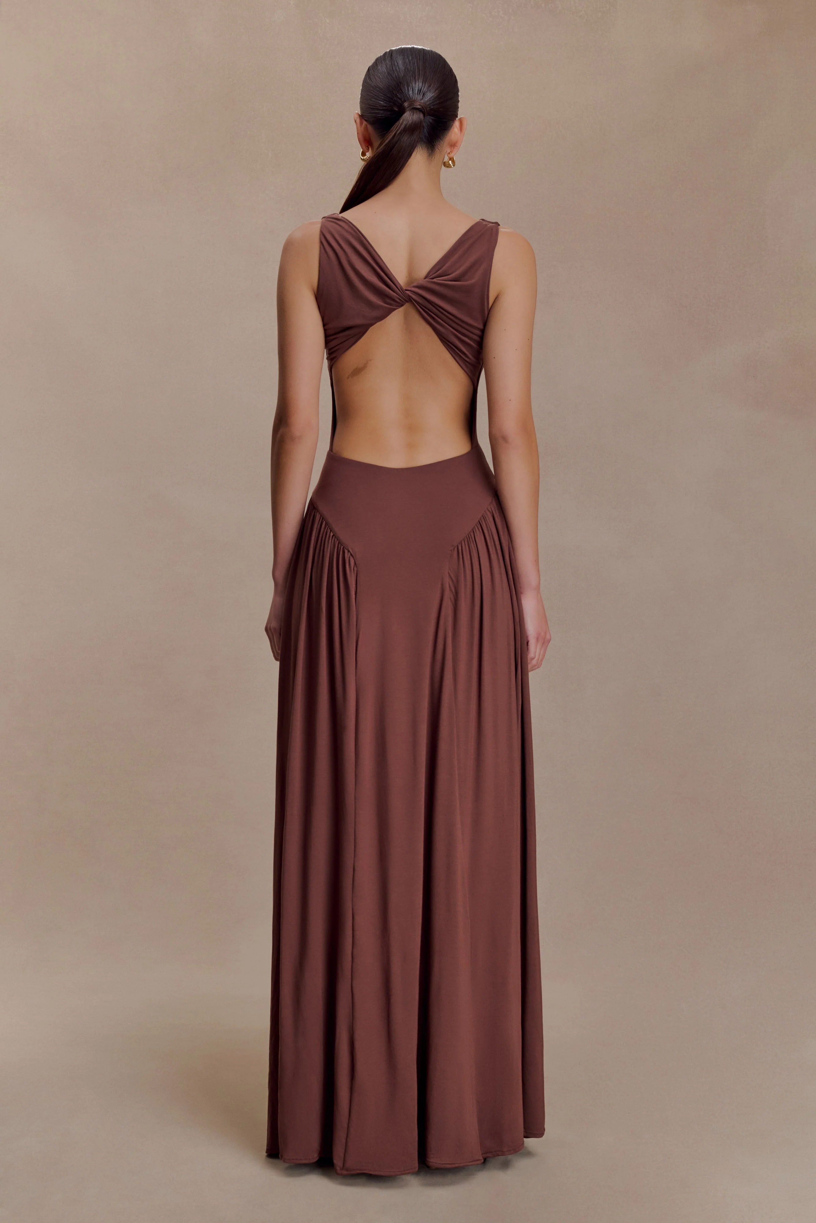 Marnie Modal Sleeveless Maxi Dress - Chocolate