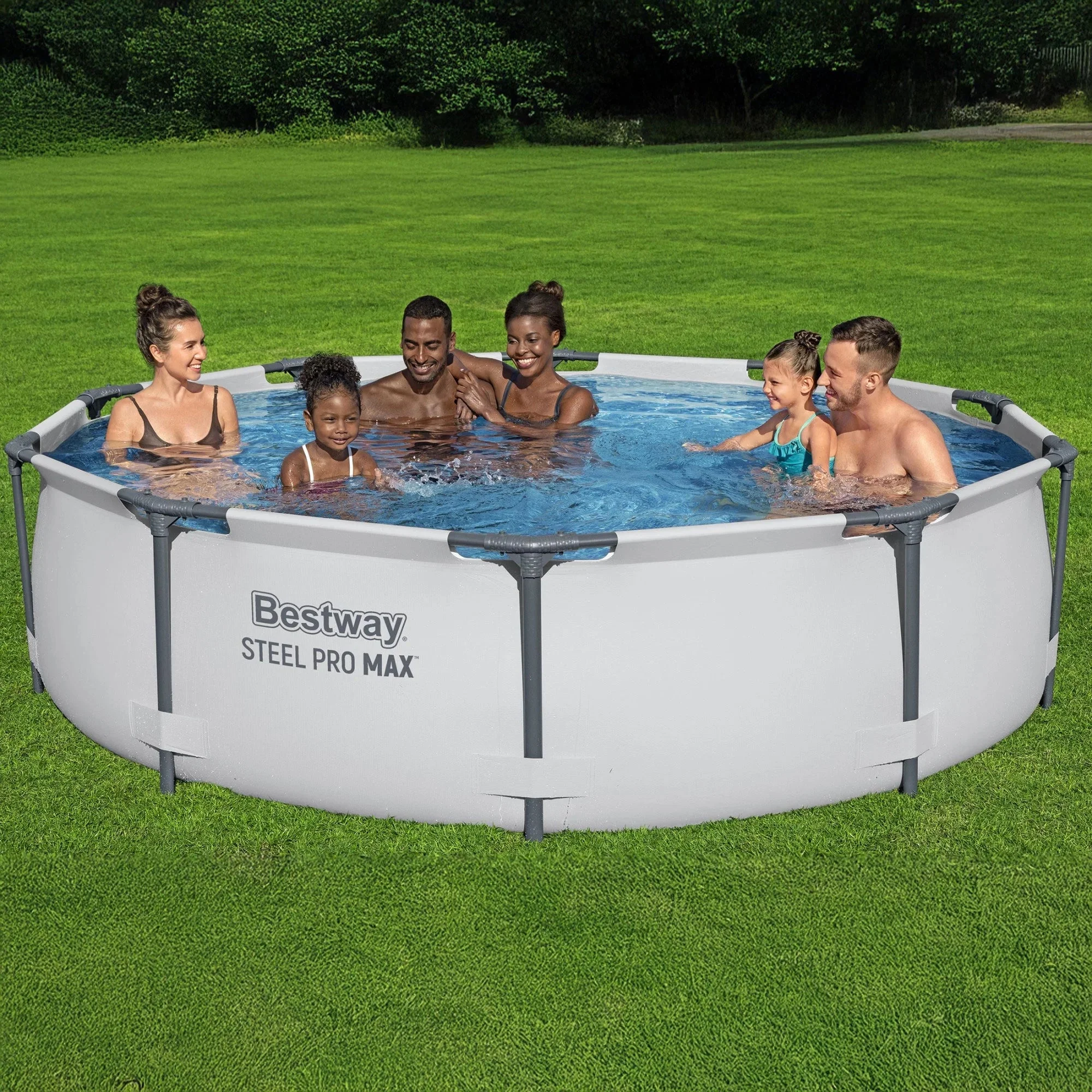 Bestway Steel Frame Above Ground Swimming Pool Set 10' x 30in - 2 Pack - Image 7 Bestway Steel Frame Above Ground Swimming Pool Set 10' x 30in - 2 Pack - Image 7