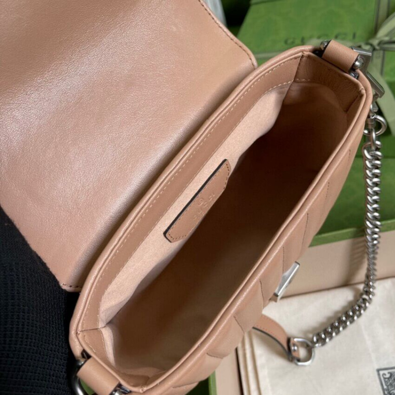Replica Gucci Gg Marmont Rose Beige Matelasse Leather Mini Top Handle Bag 5835711:1High-quality replica