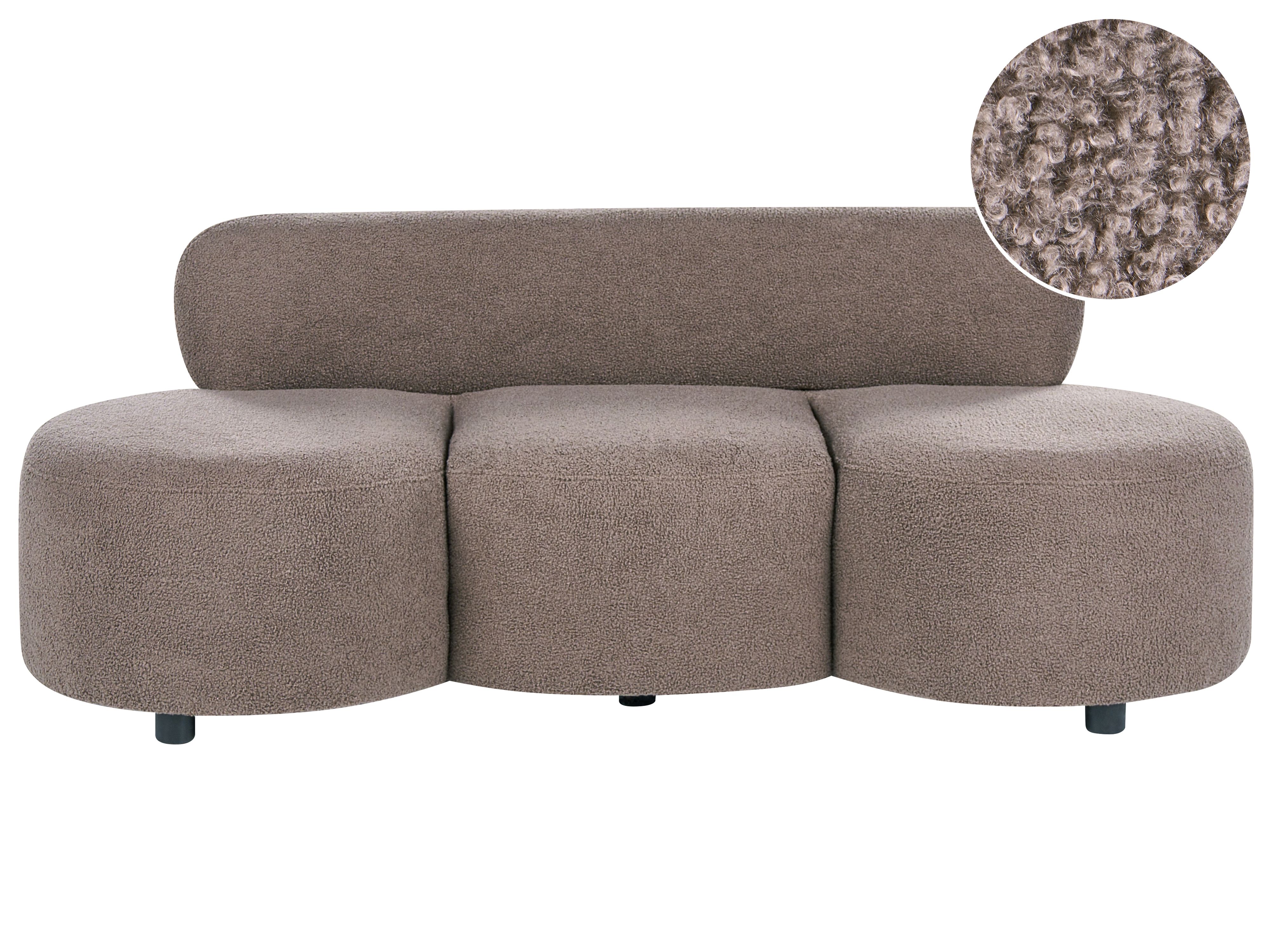 Sofa 3 Seater BLAVAND Boucle Taupe