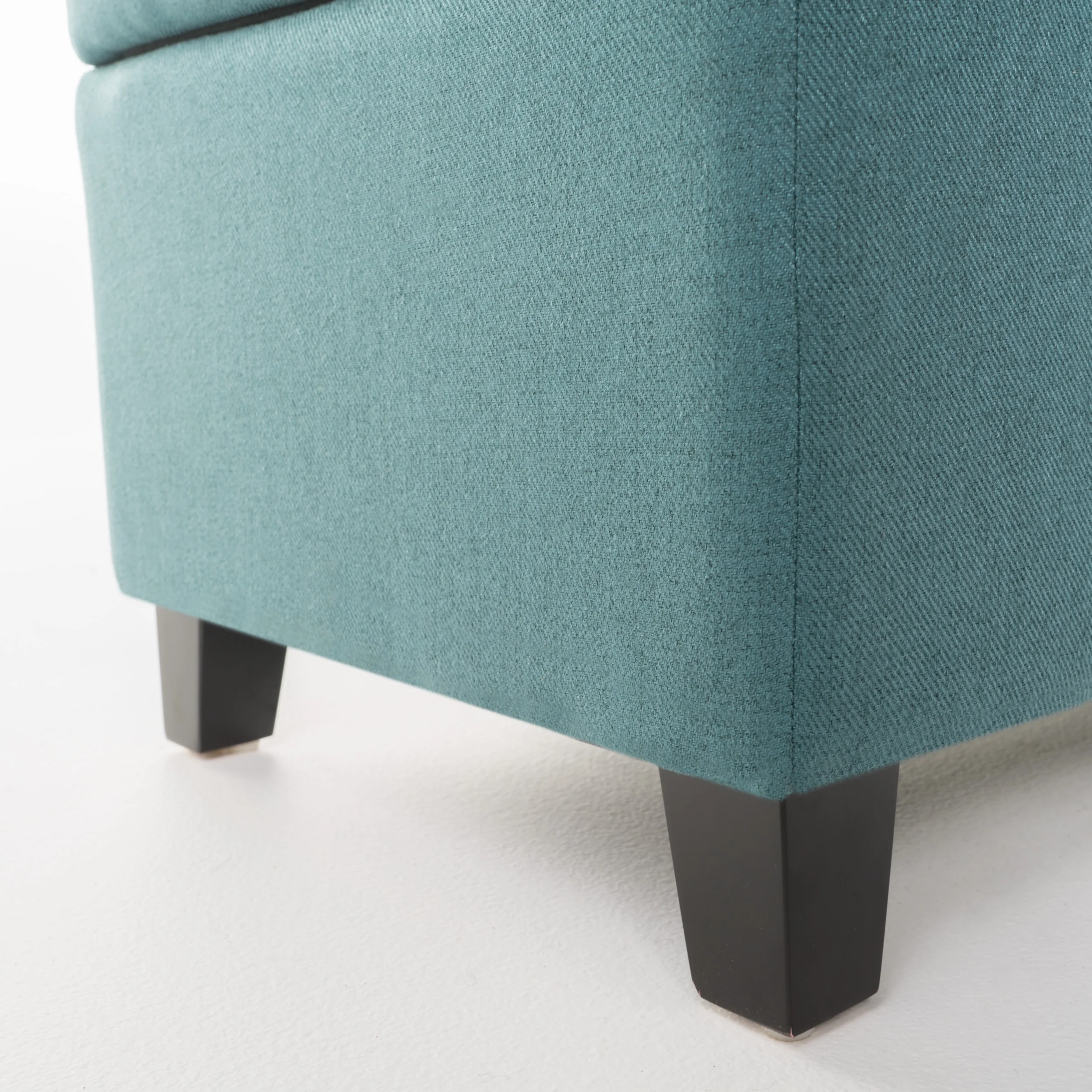 Noble House Hampton Contemporary Fabric Upholstered Storage Ottoman, White and Blue Floral - Image 64