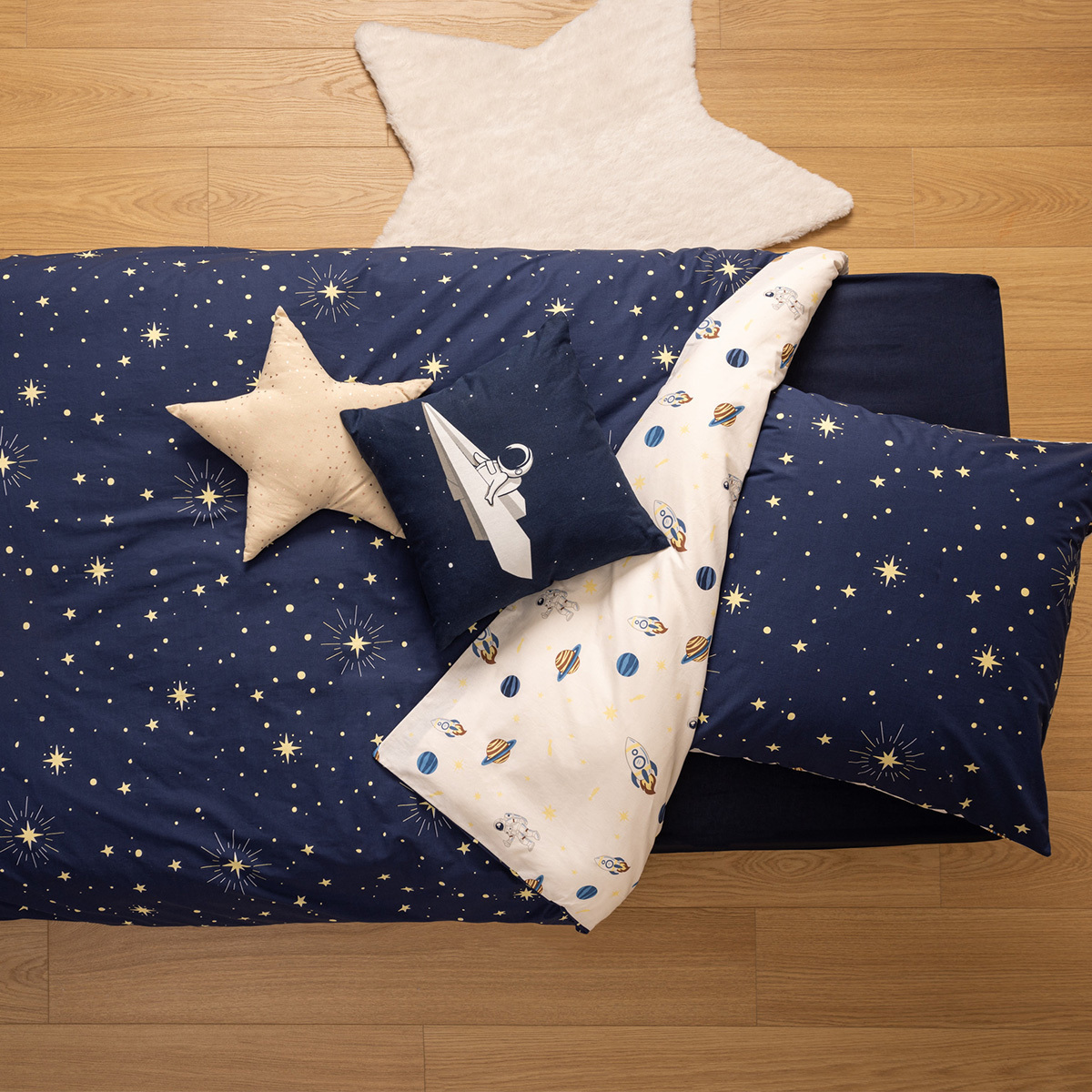"Enfant" kids' bed linen set Blue, 200x140 cm