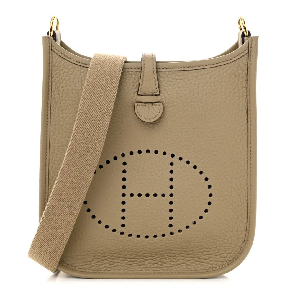 Hermès Beige Marfa Taurillon Clemence Leather Amazone Evelyne TPM Gold Hardware High-quality Replica1:1High-quality replica