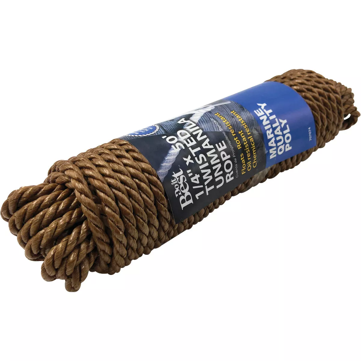 Do it Best 1/4 In. x 50 Ft. Natural Twisted Unmanila Polypropylene Packaged Rope